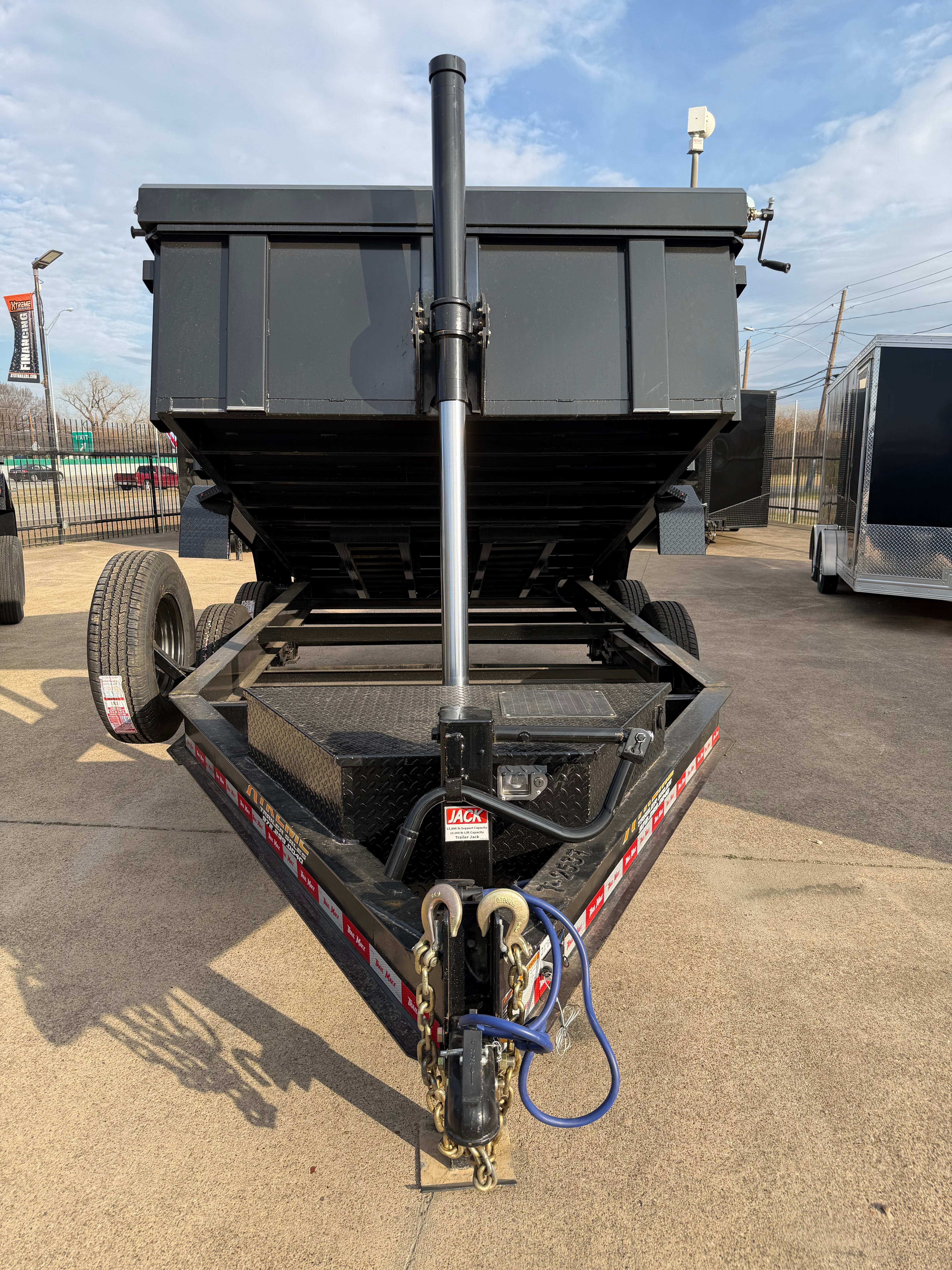 83X12 2 FT WALL BLACK TELESCOPIC TRAILER