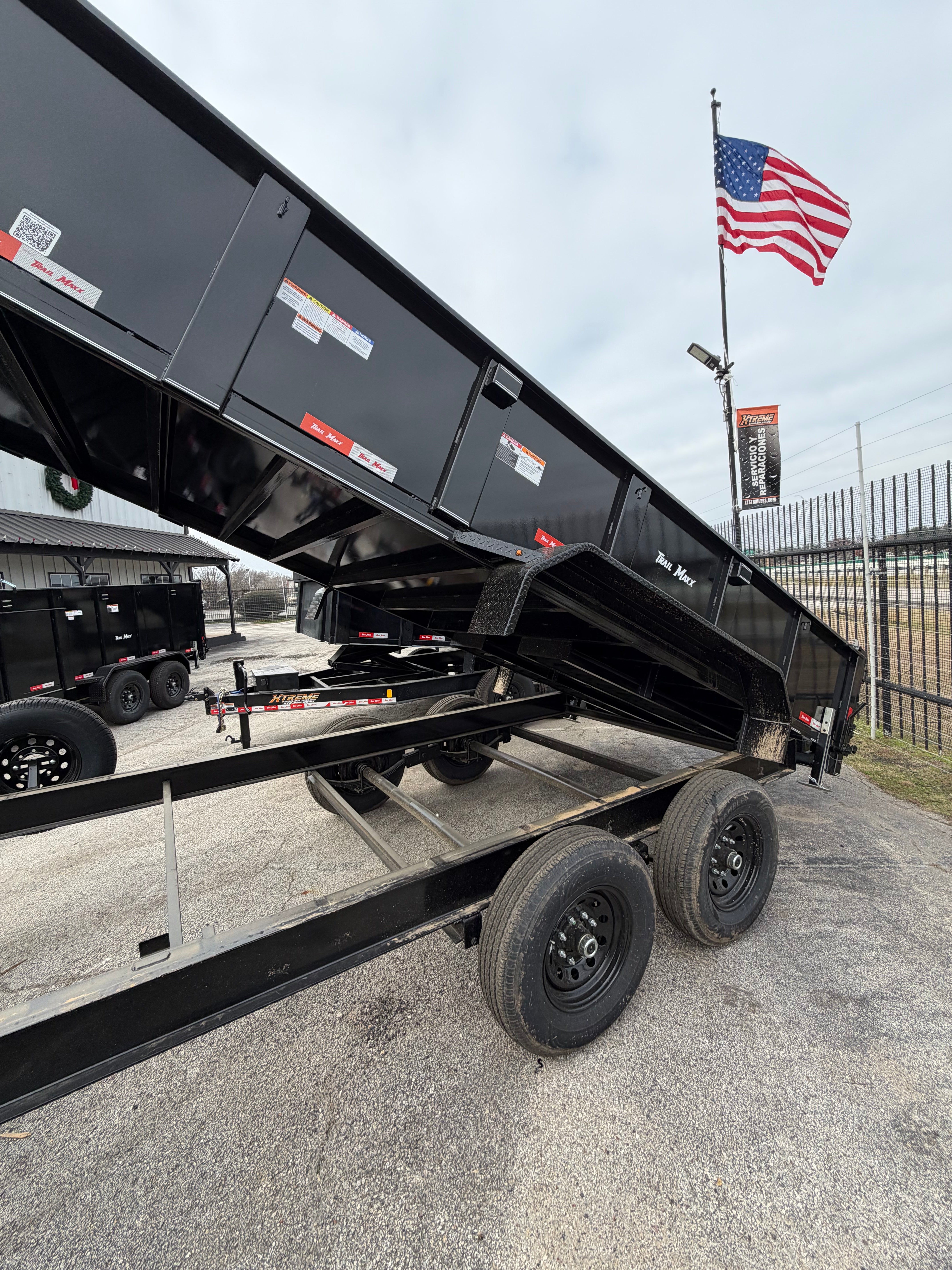 83X16 2 FT WALL BUMPER PULL DUMP TELESCOPIC TRAILER
