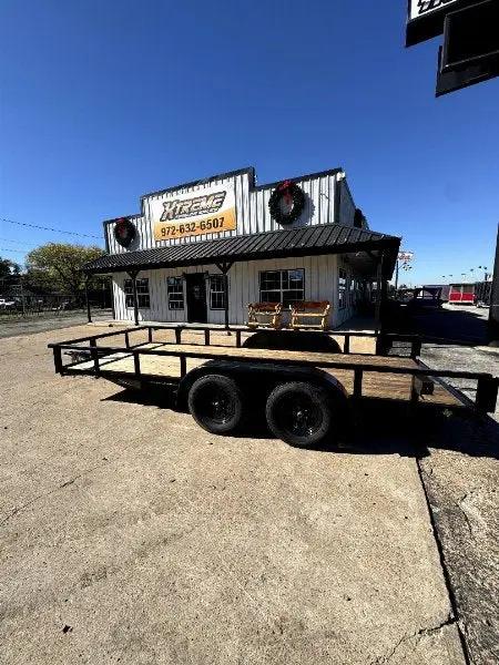 77X16 Black Open Utility Trailer My Store