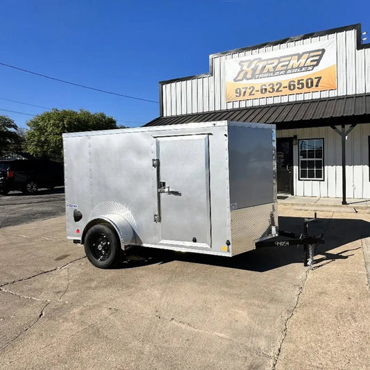 5X10 SINGLE AXLE CONTINENTAL CARGO / ENCLOSED TRAILER W/ REAR RAMP DOOR My Store