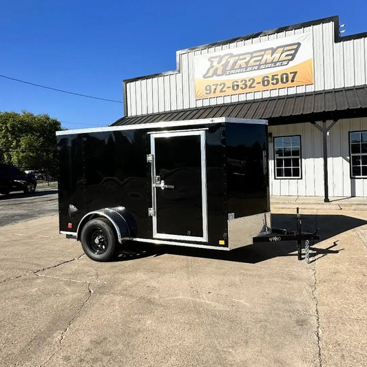 5X10 Black W/ Silver Enclosed Trailer My Store