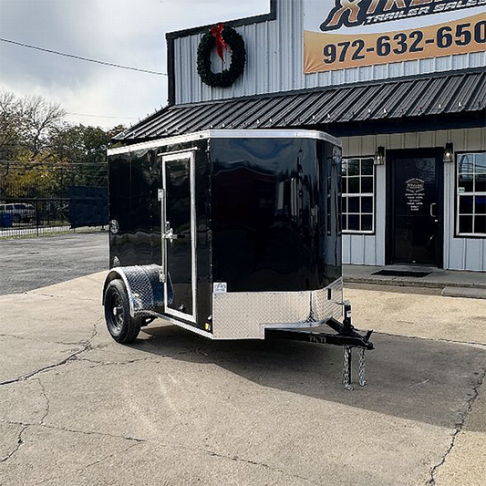 5X8 Black W/Silver Enclosed Trailer My Store