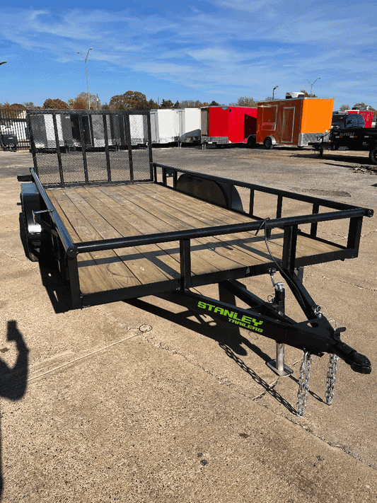 83X16 STANLEY UTILITY TRAILER W/ GATE ROUND PIPE My Store