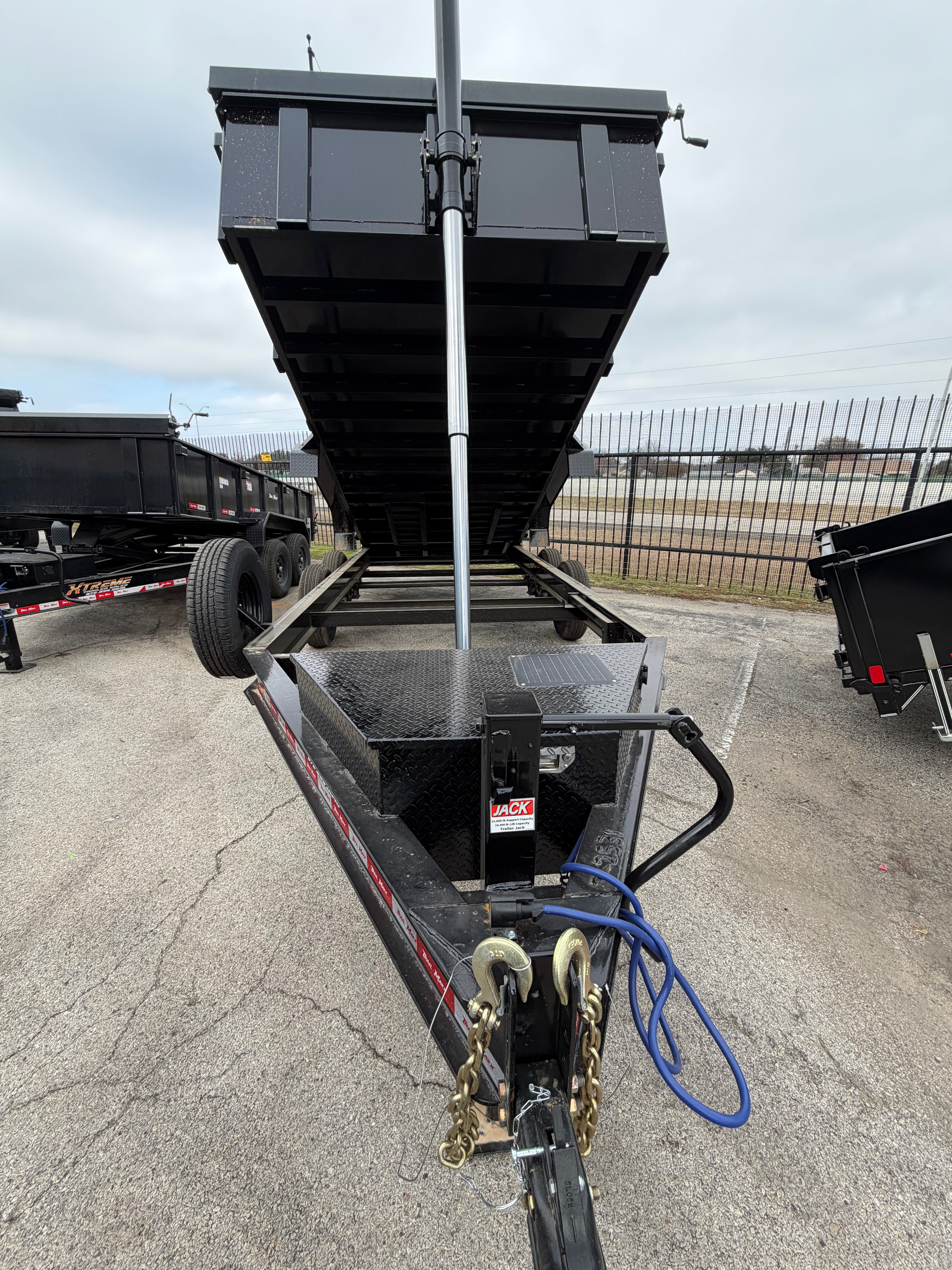 83X16 2 FT WALL BUMPER PULL DUMP TELESCOPIC TRAILER