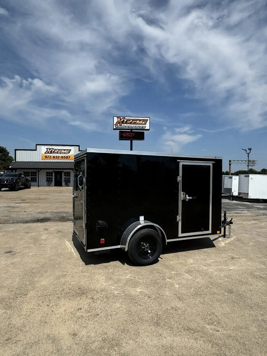 5X10 5'6 Interior Black W/Silver Enclosed Trailer My Store