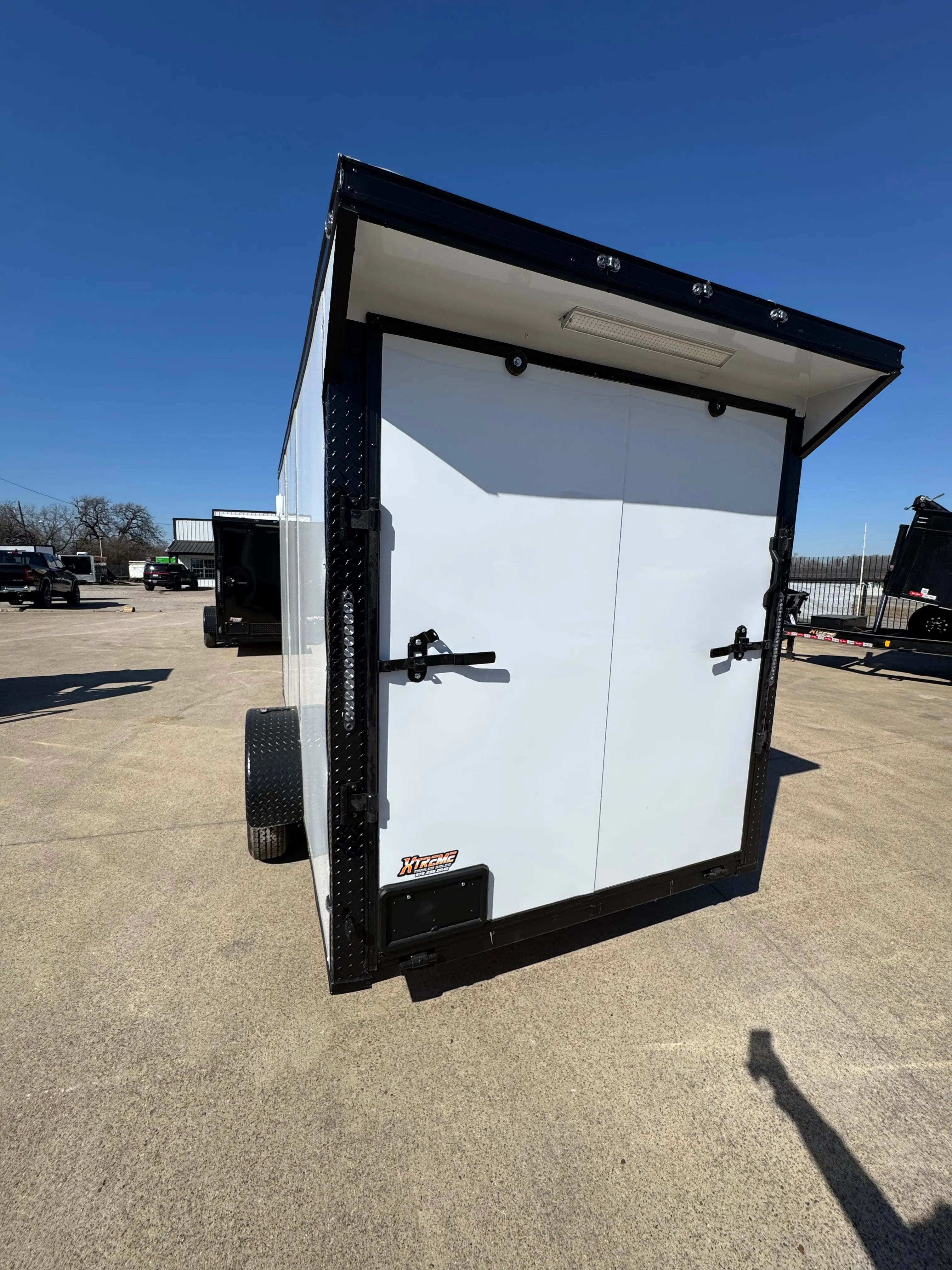 6X12 White Blackout Single Axle Enclosed Trailer My Store
