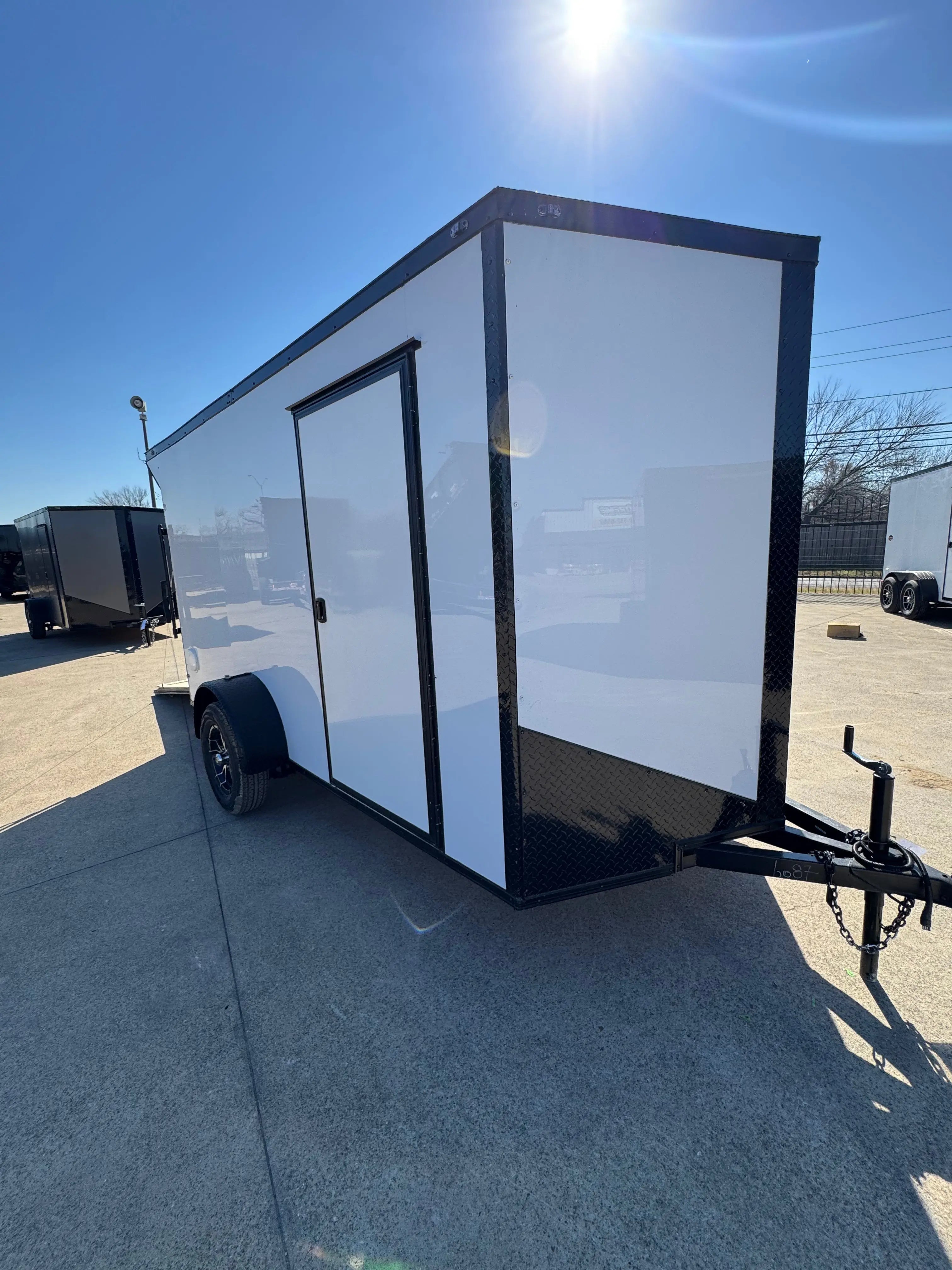 6X12 White Blackout Single Axle Enclosed Trailer My Store
