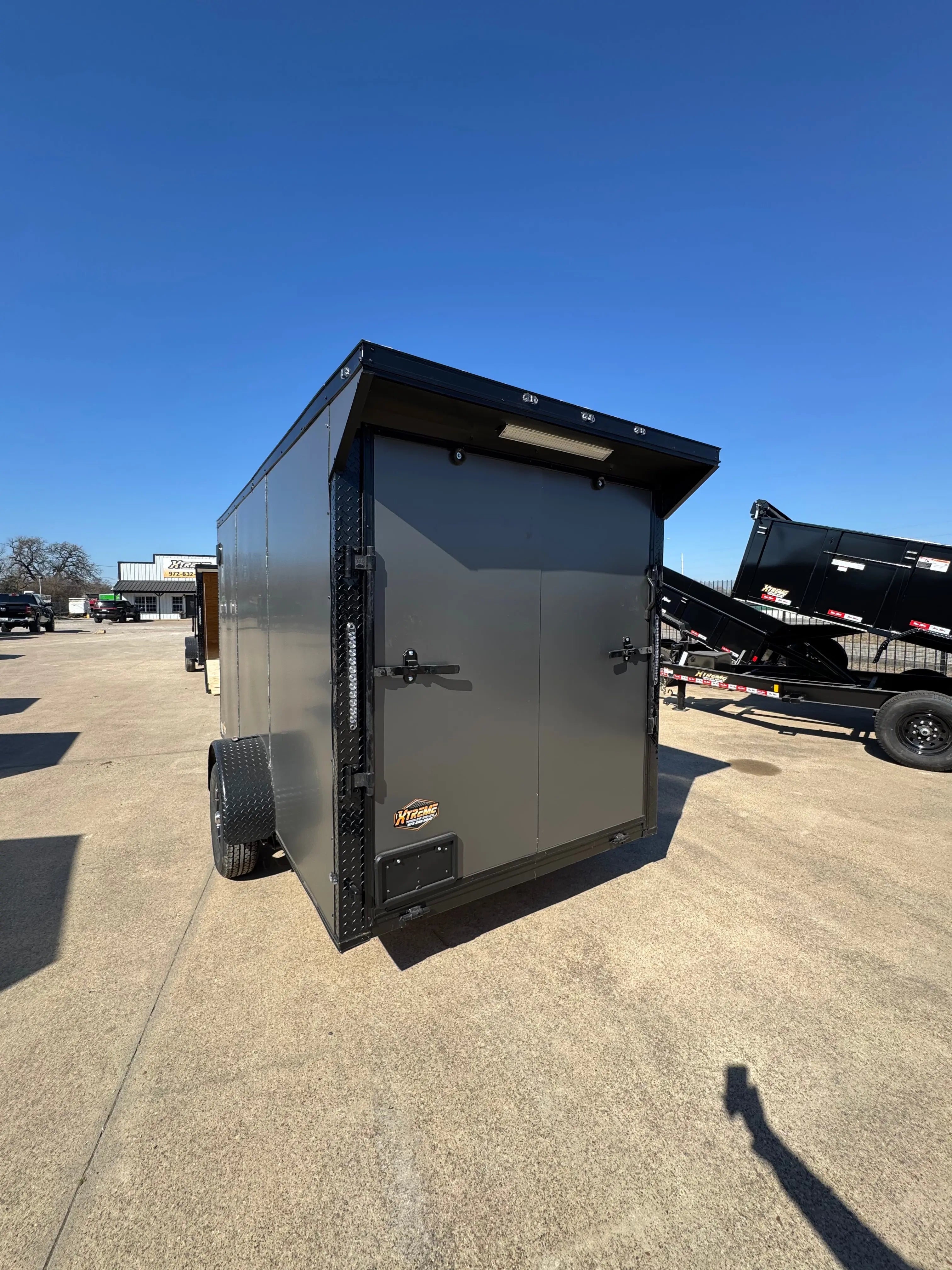 6X12 Charcoal Blackout Single Axle Enclosed Trailer My Store