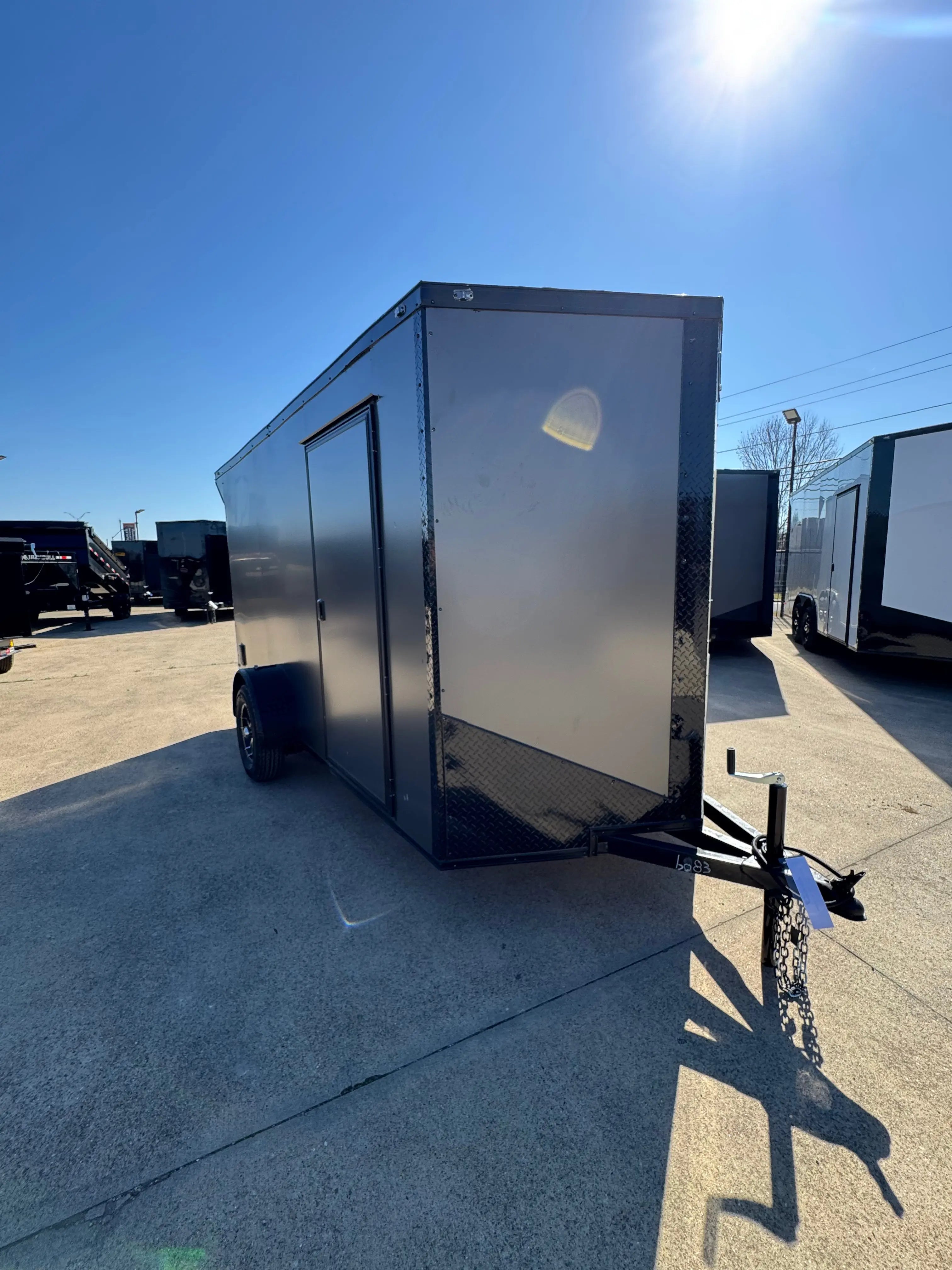 6X12 Charcoal Blackout Single Axle Enclosed Trailer My Store