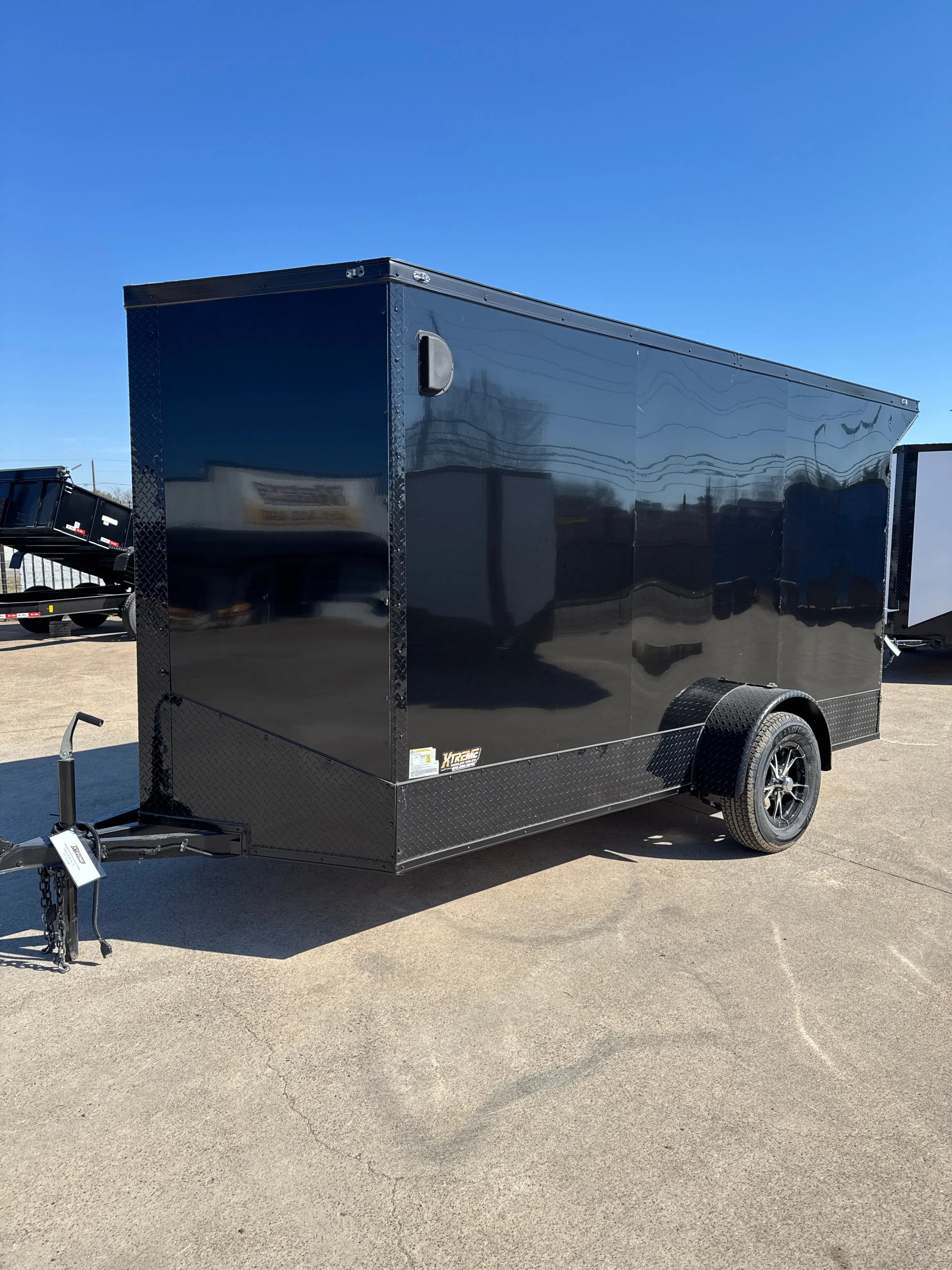 6X12 Blackout Single Axle W/Wing Enclosed Trailer My Store