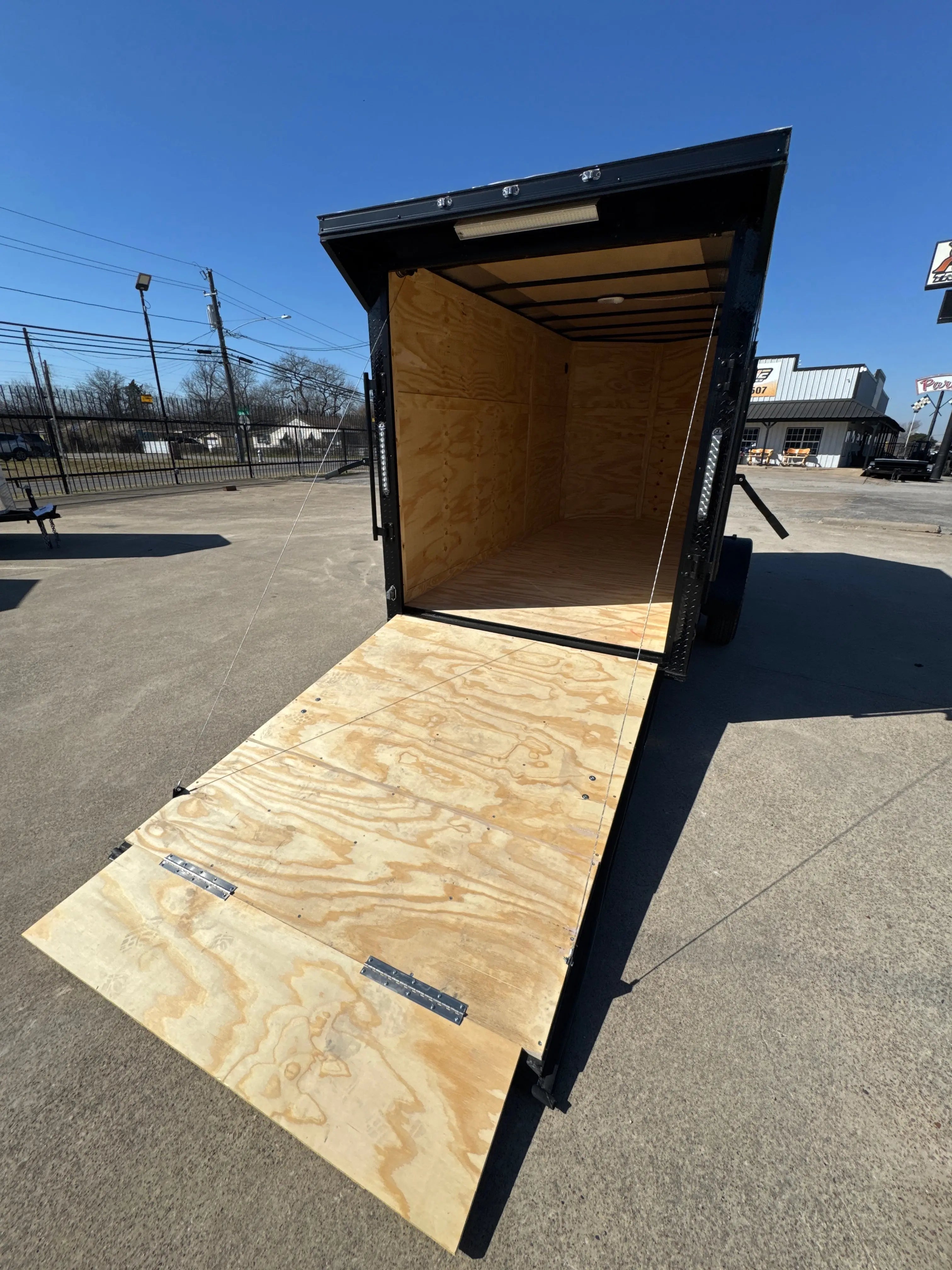 6X12 Blackout Single Axle W/Wing Enclosed Trailer My Store