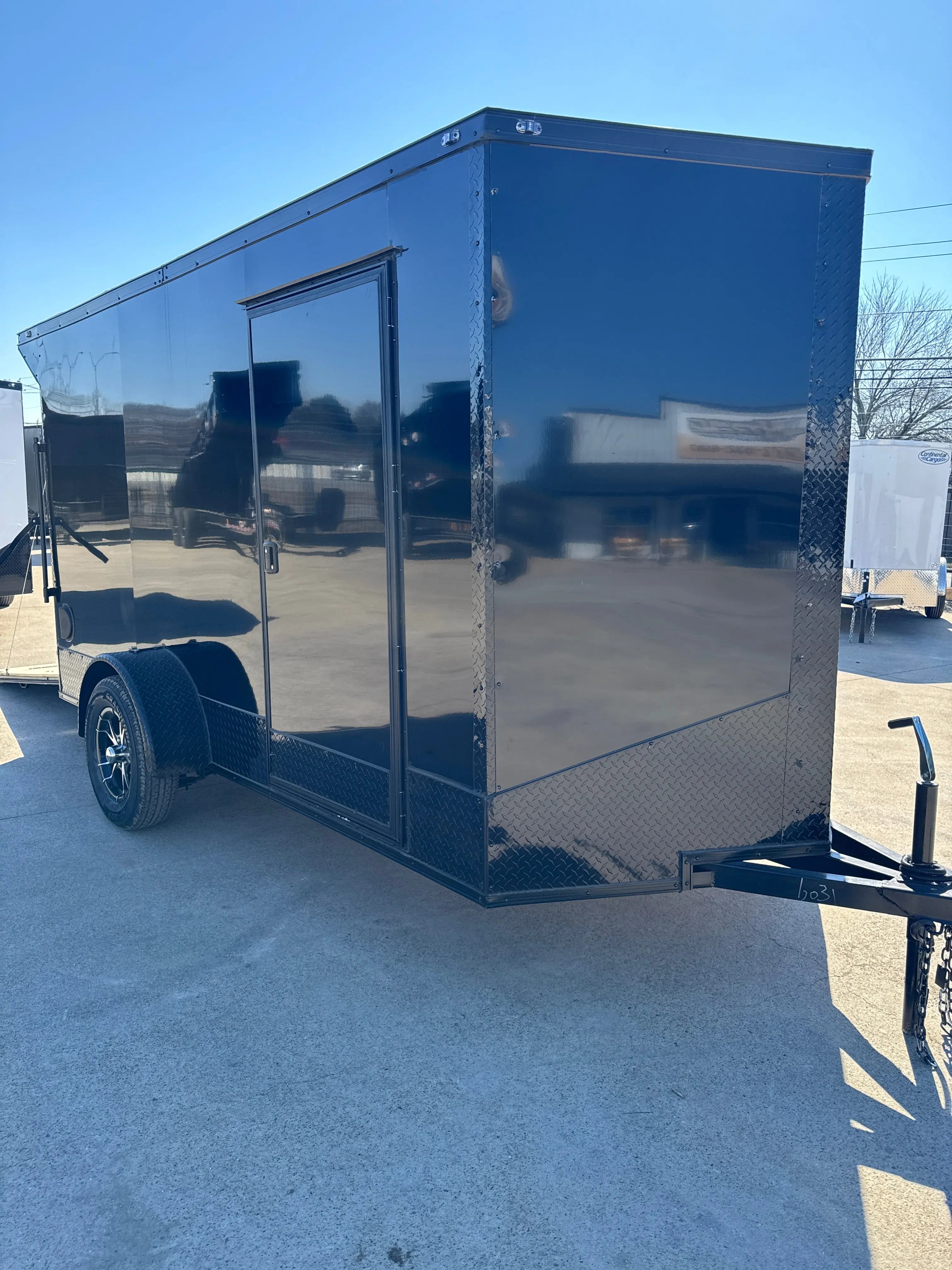 6X12 Blackout Single Axle W/Wing Enclosed Trailer My Store