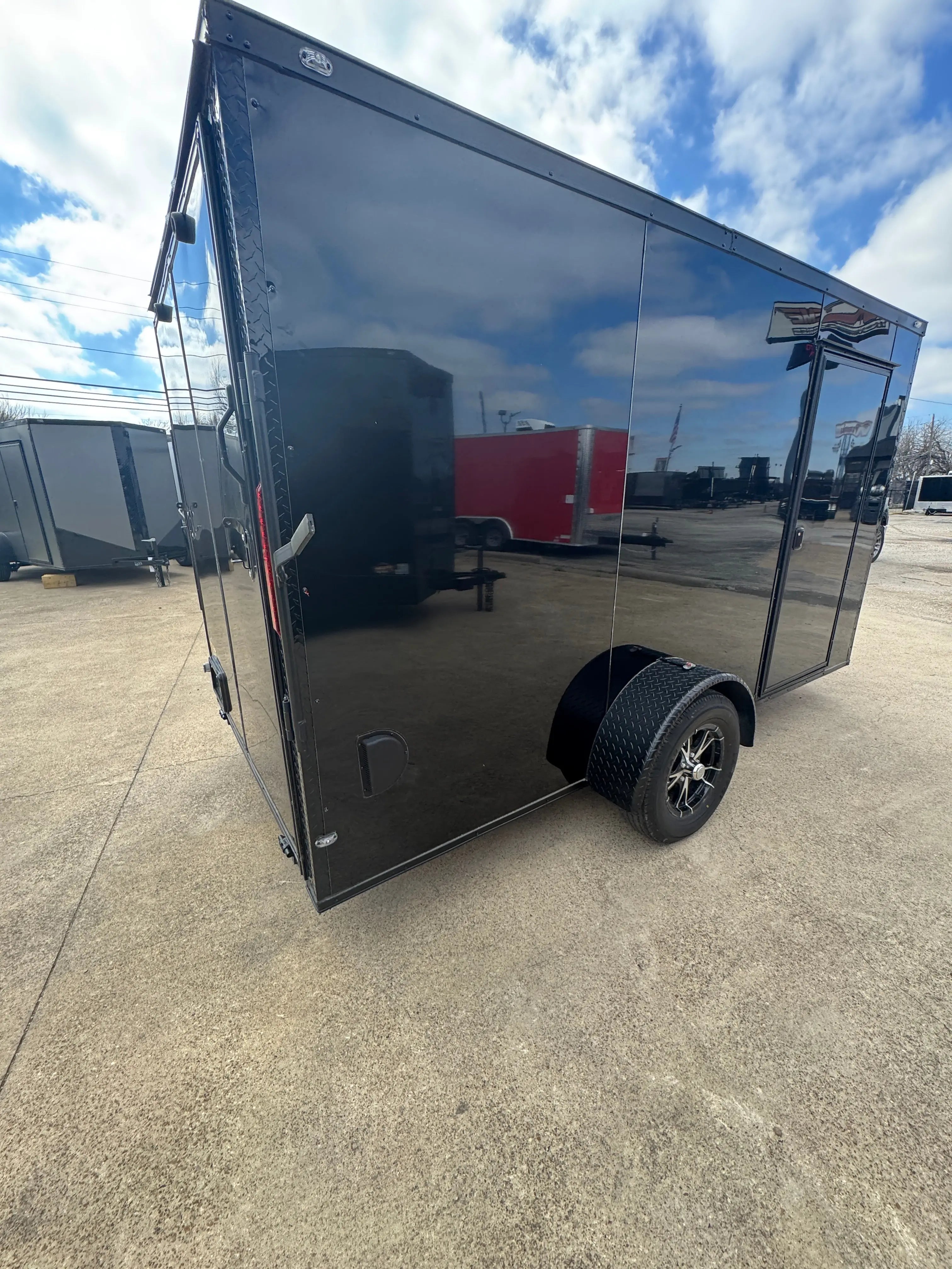 6X12 Blackout Single Axle Enclosed Trailer My Store