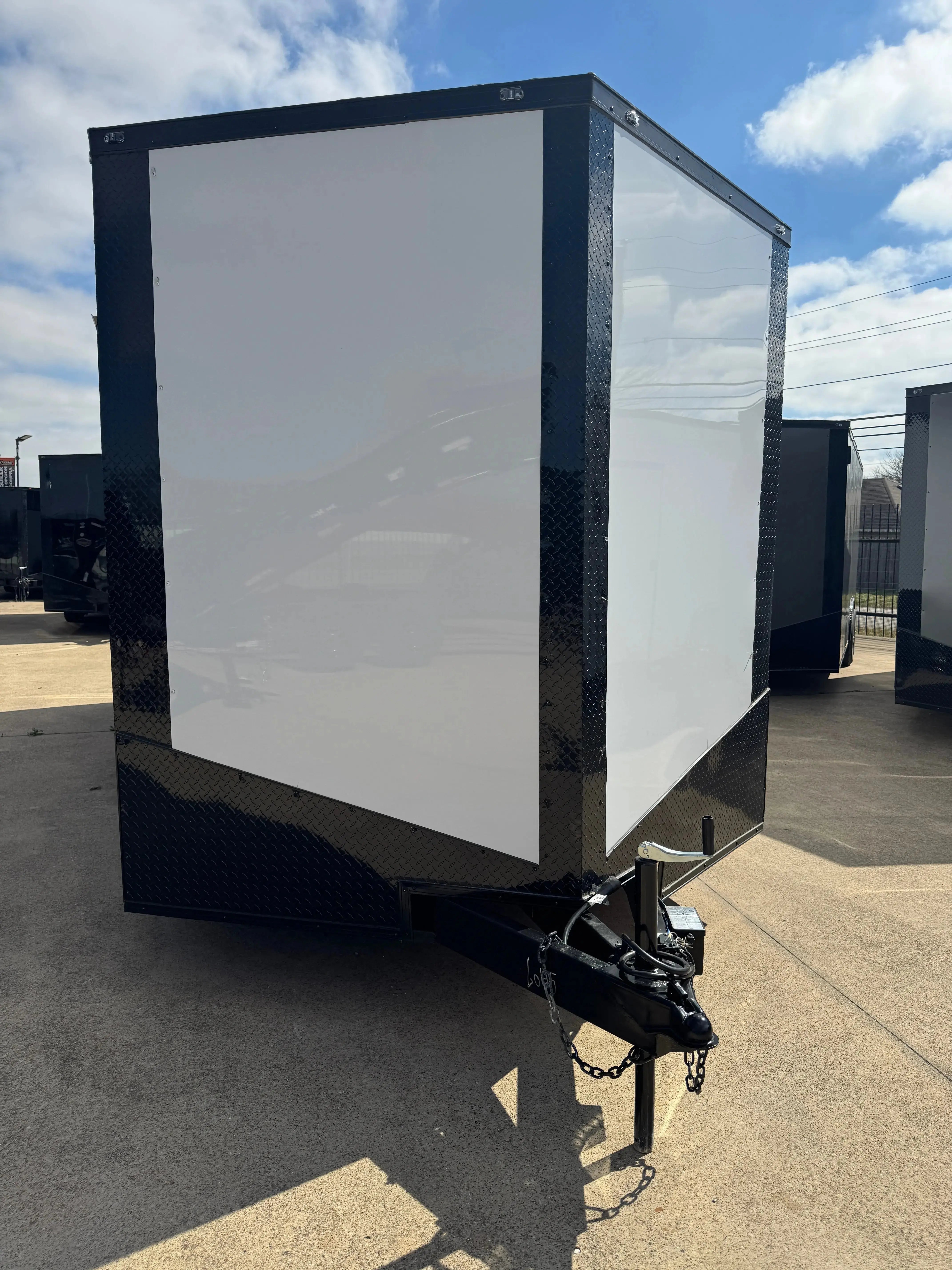 8.5X20 White Blackout W/Wing & Aluminum Wheels Enclosed Trailer My Store