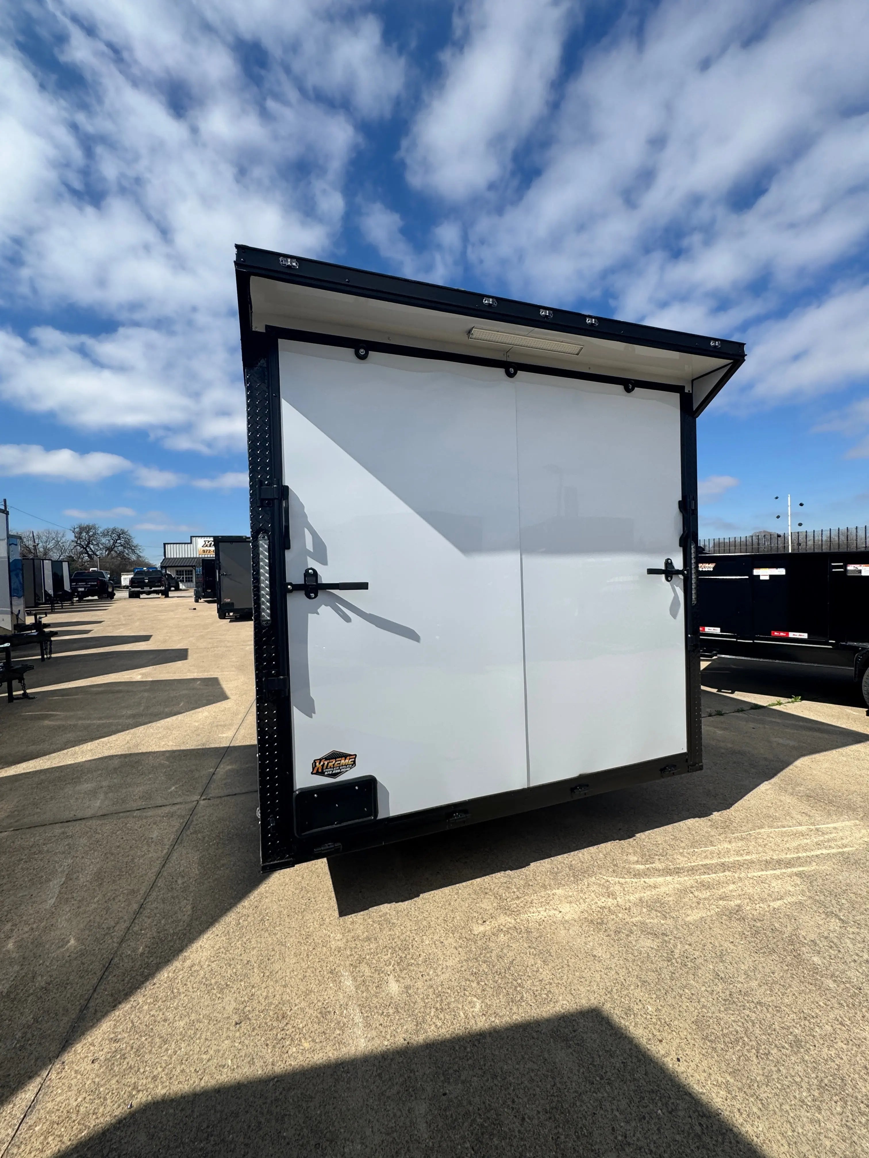 8.5X20 White Blackout W/Wing & Aluminum Wheels Enclosed Trailer My Store