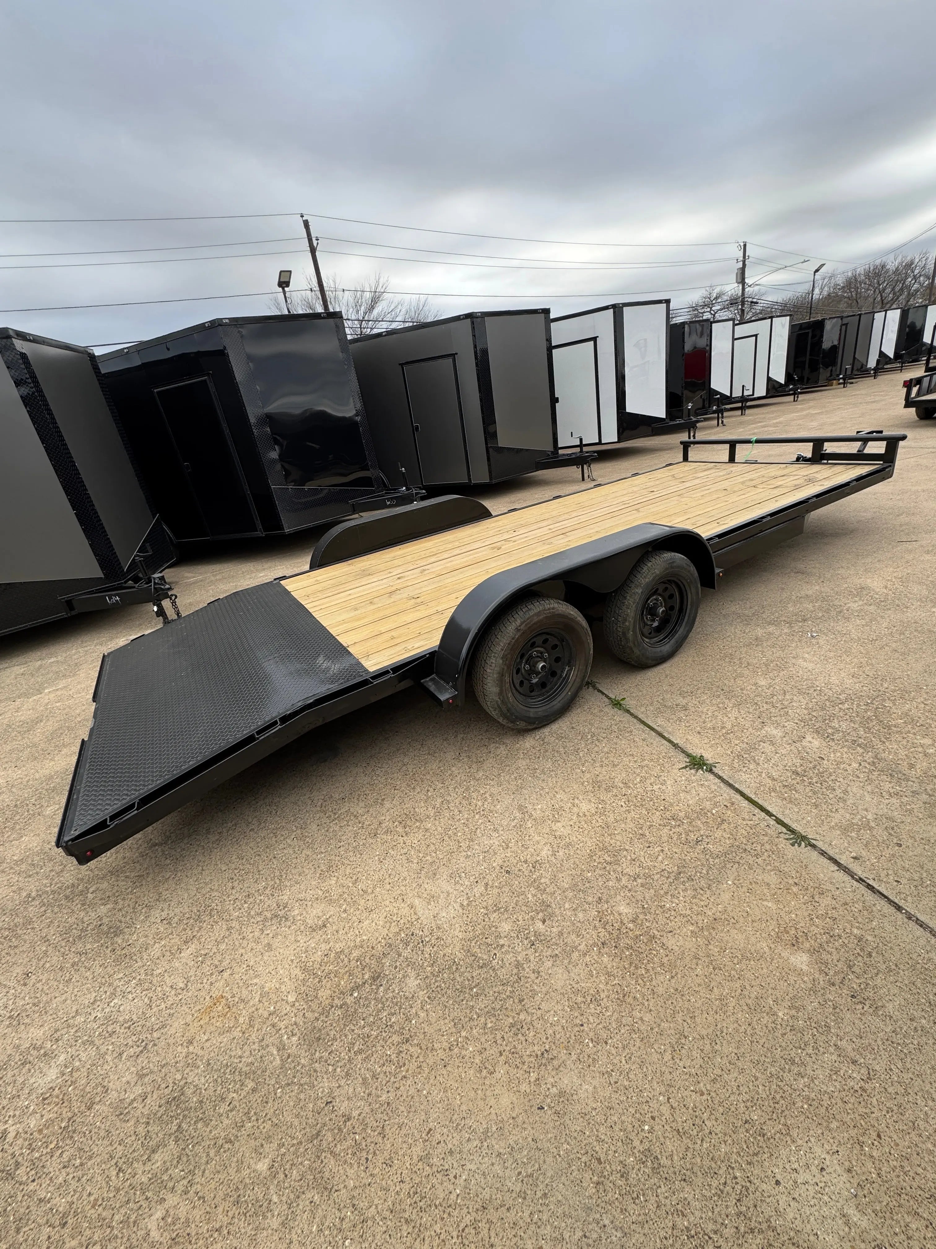 83X20 Black Utility Trailer Steel Tail My Store