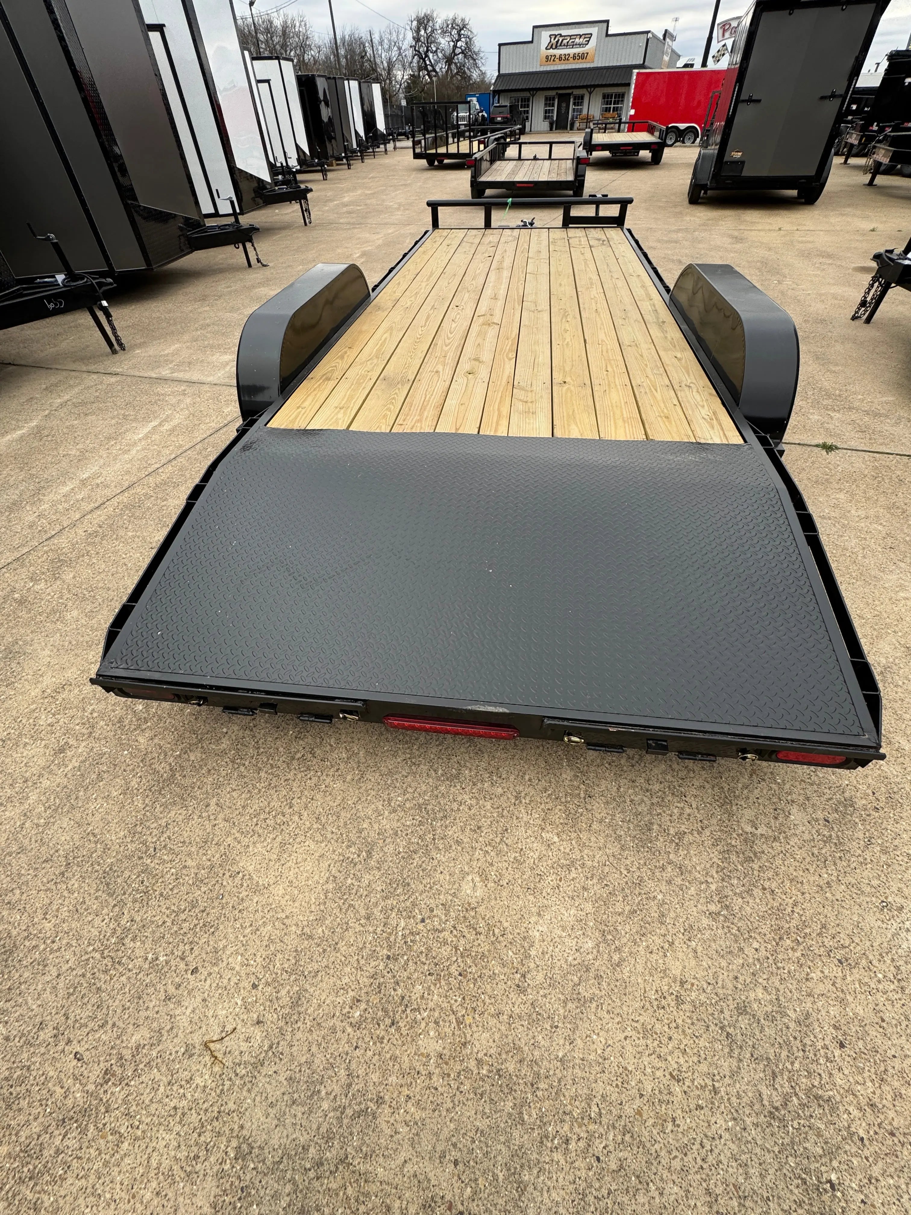 83X20 Black Utility Trailer Steel Tail My Store