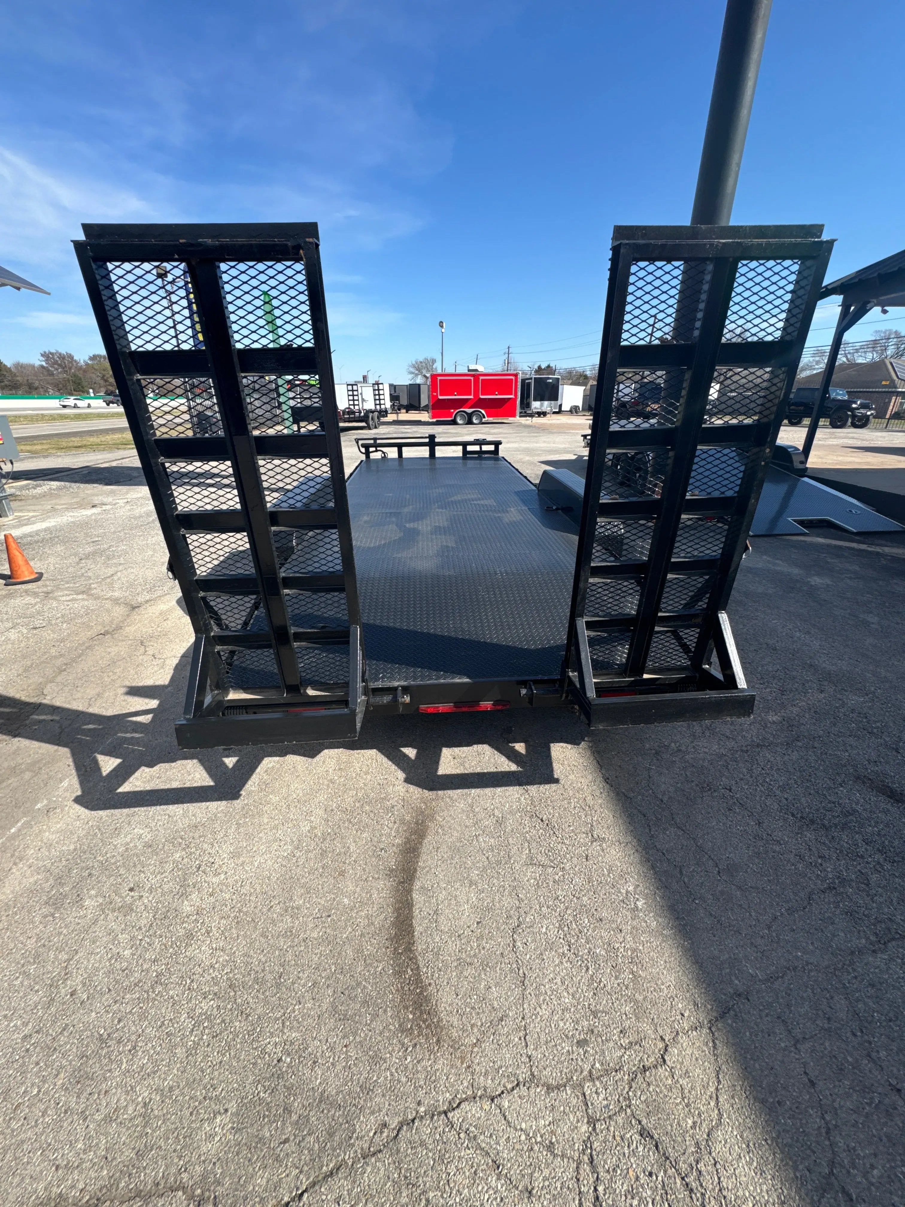 83X20 14k Steel Deck Equipment Round Pipe Car Hauler My Store