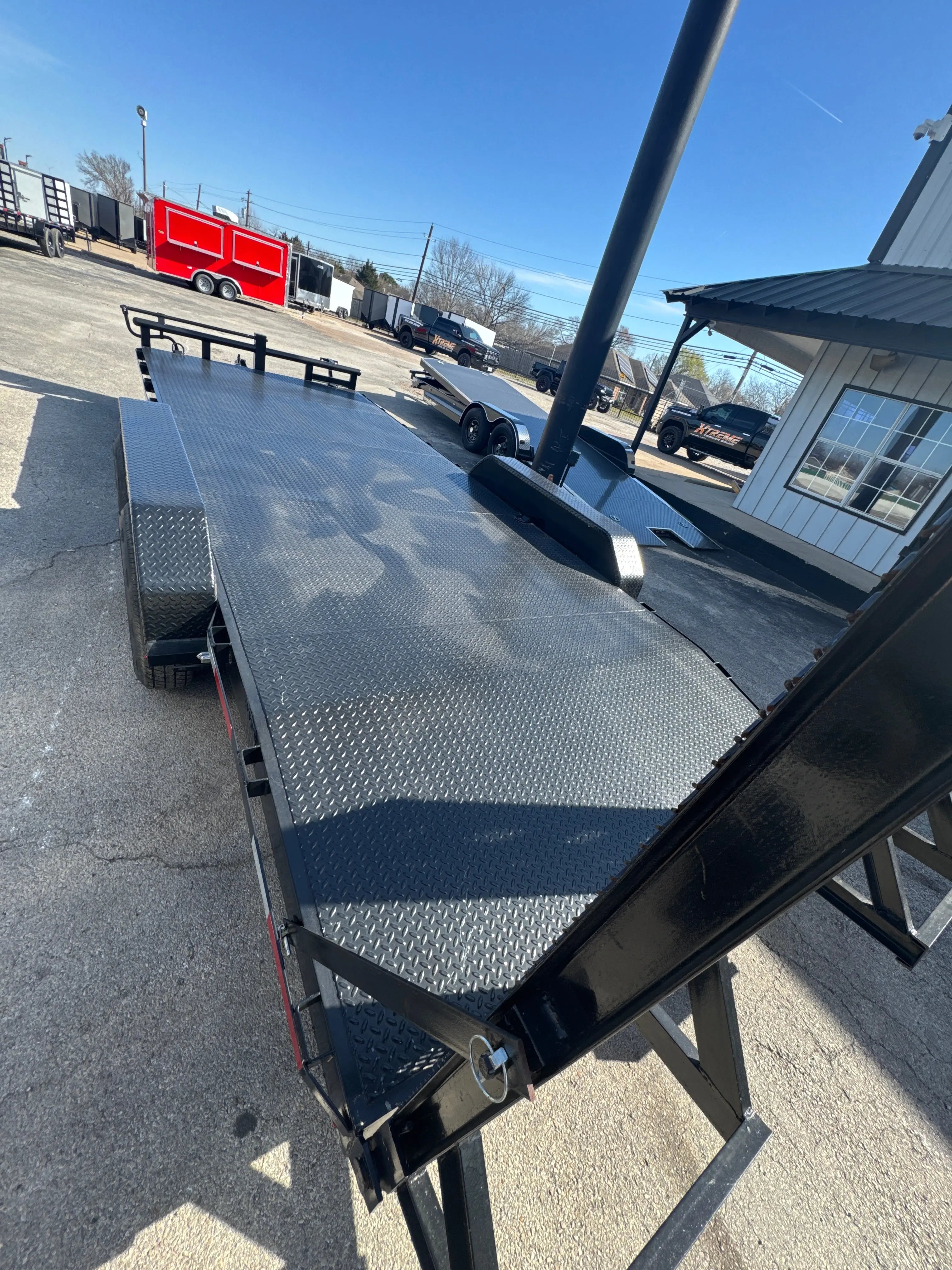 83X20 14k Steel Deck Equipment Round Pipe Car Hauler My Store