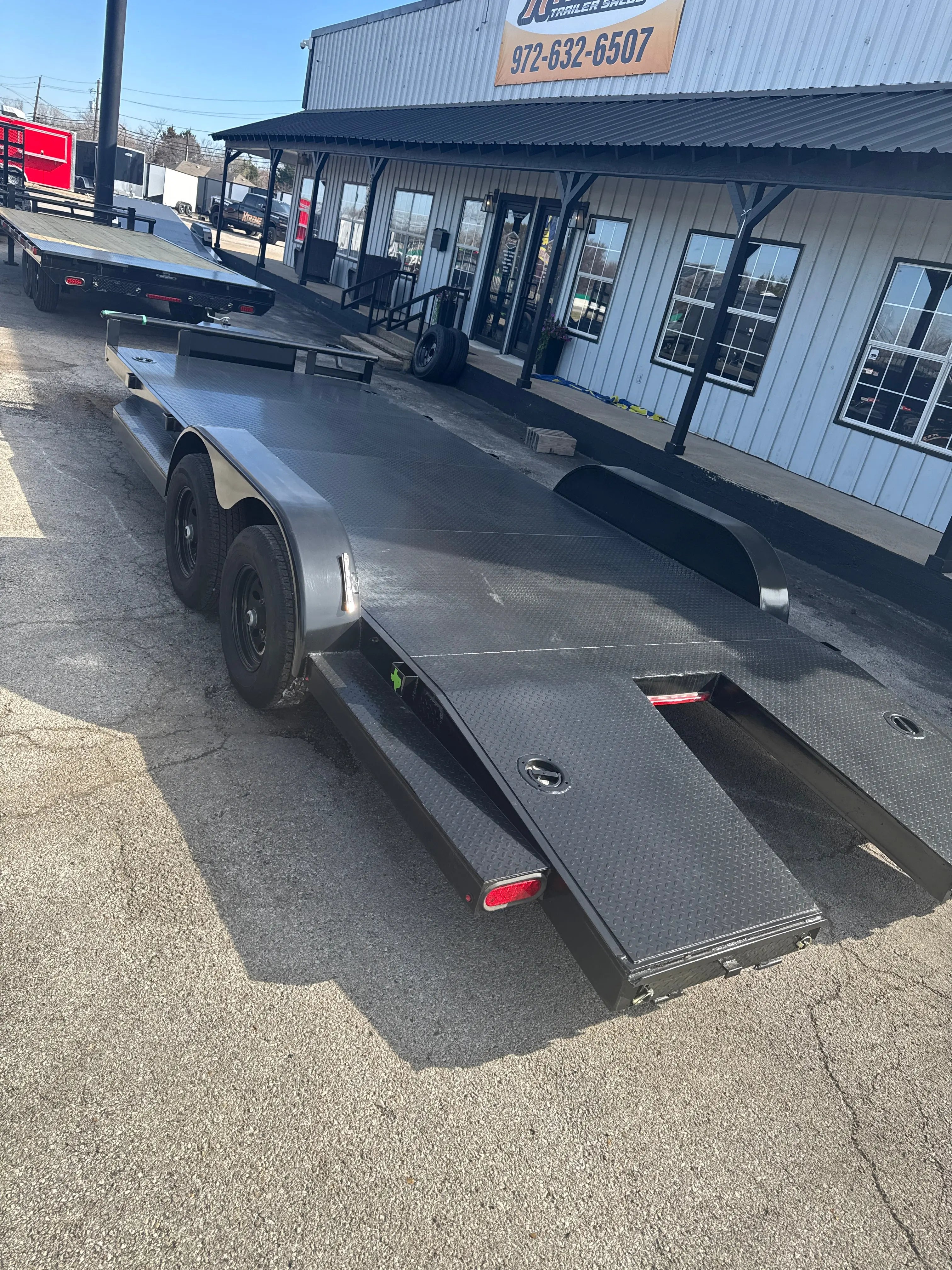 83X20 12k Steel Deck Equipment Round Pipe Car Hauler My Store