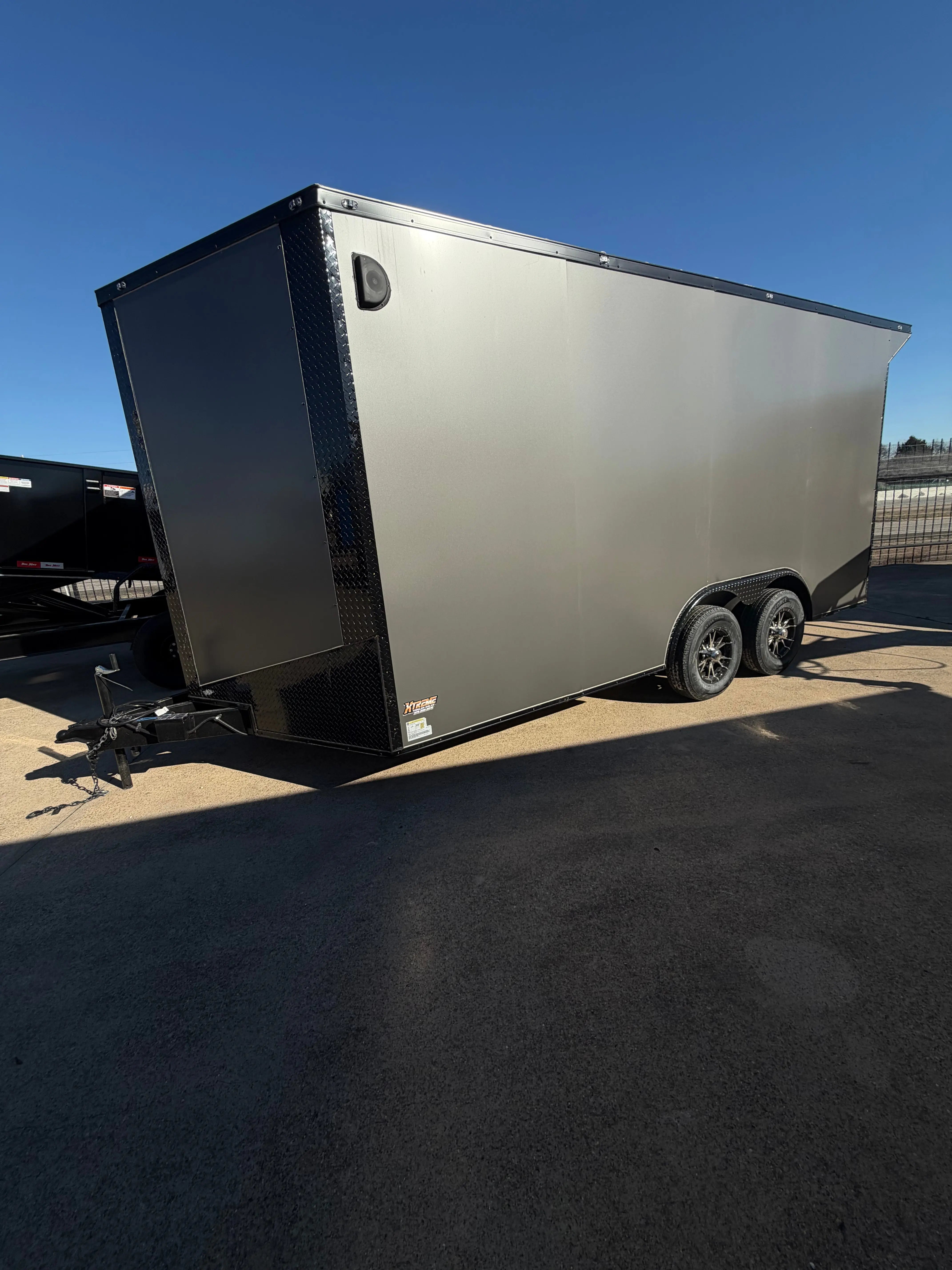 8.5X16 Charcoal Blackout W/Wing & Aluminum Wheels Enclosed Trailer My Store