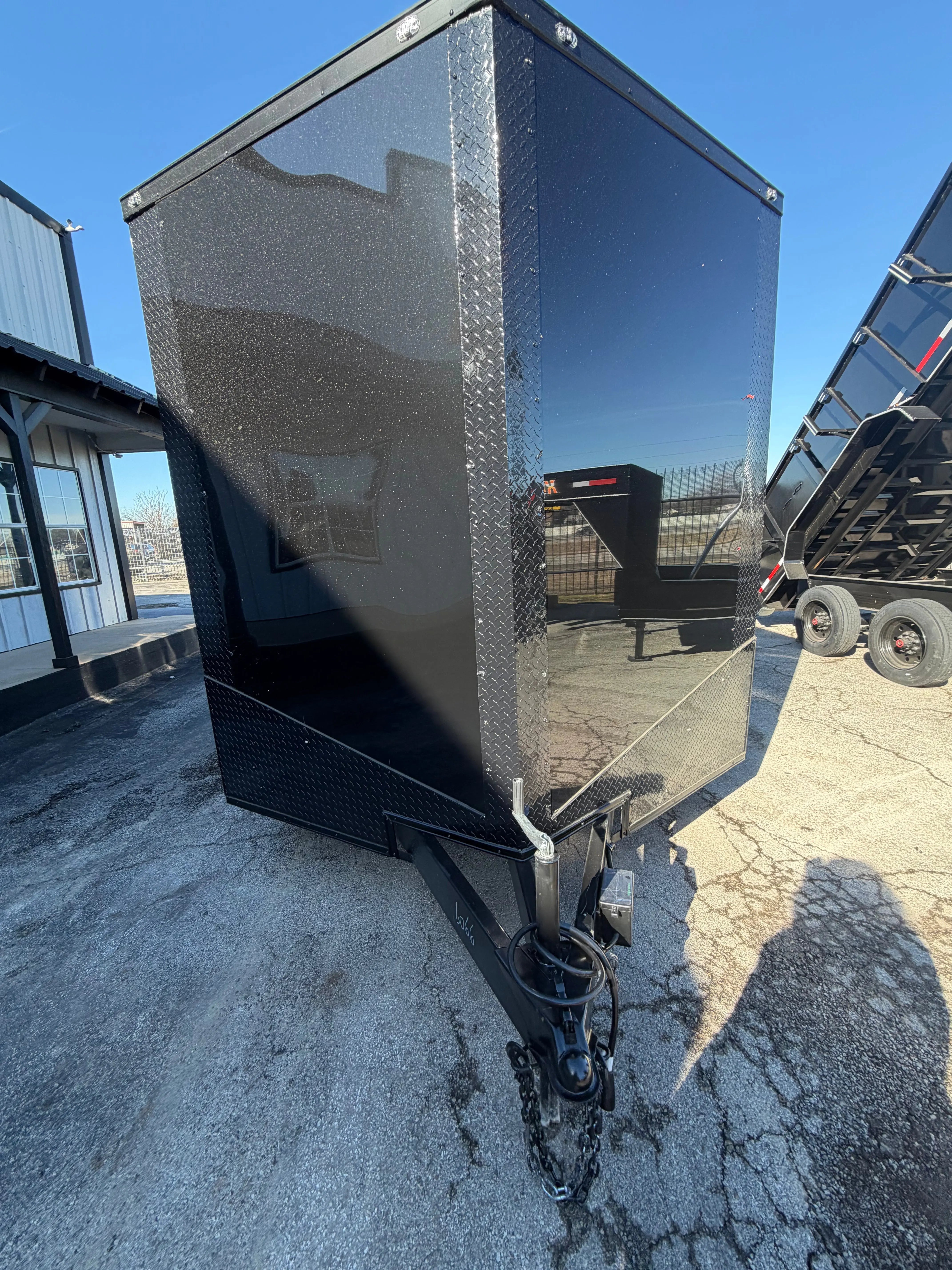 8.5X20 Black Blackout W/Wing & Aluminum Wheels Enclosed Trailer My Store