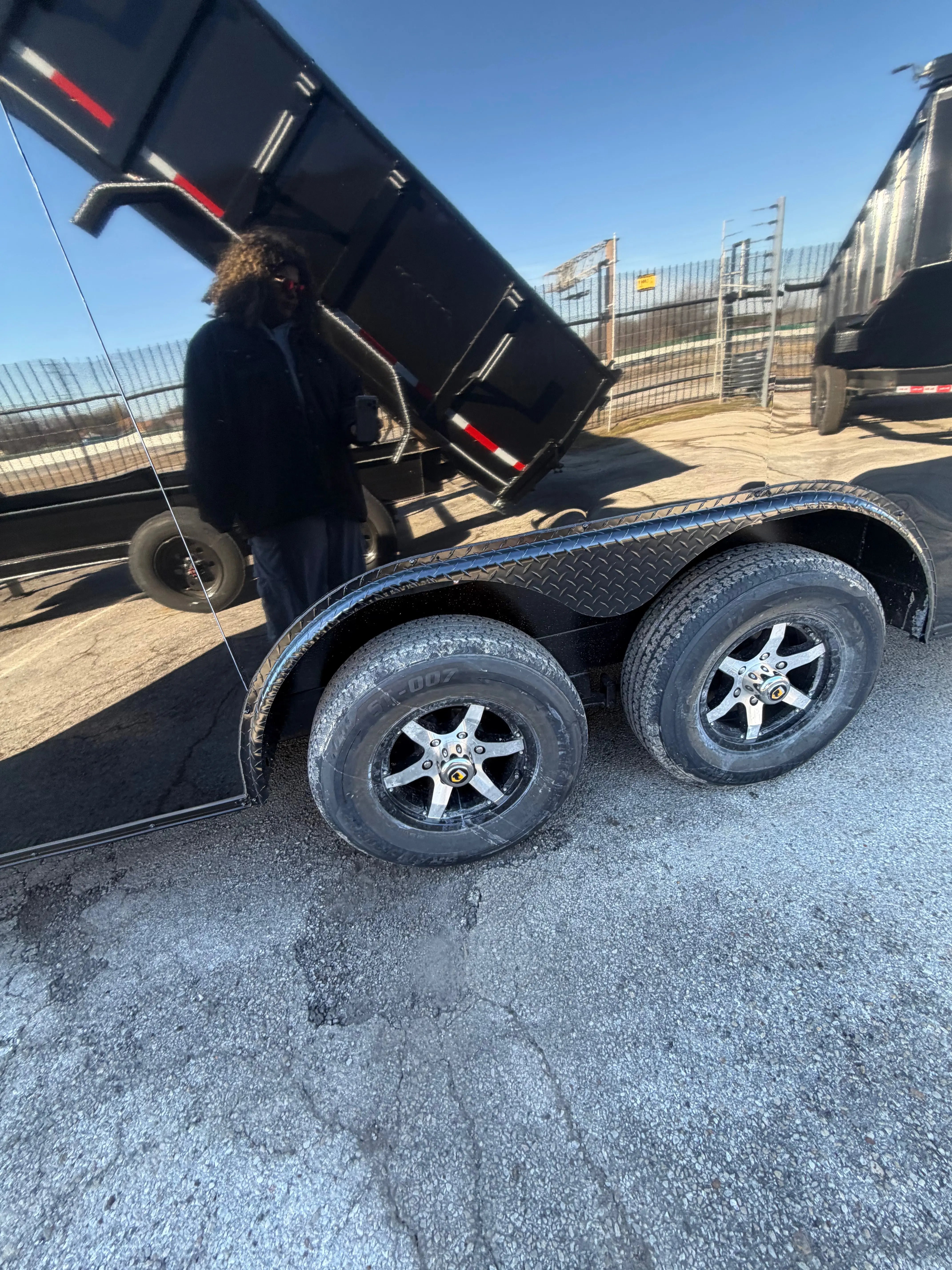 8.5X20 Black Blackout W/Wing & Aluminum Wheels Enclosed Trailer My Store