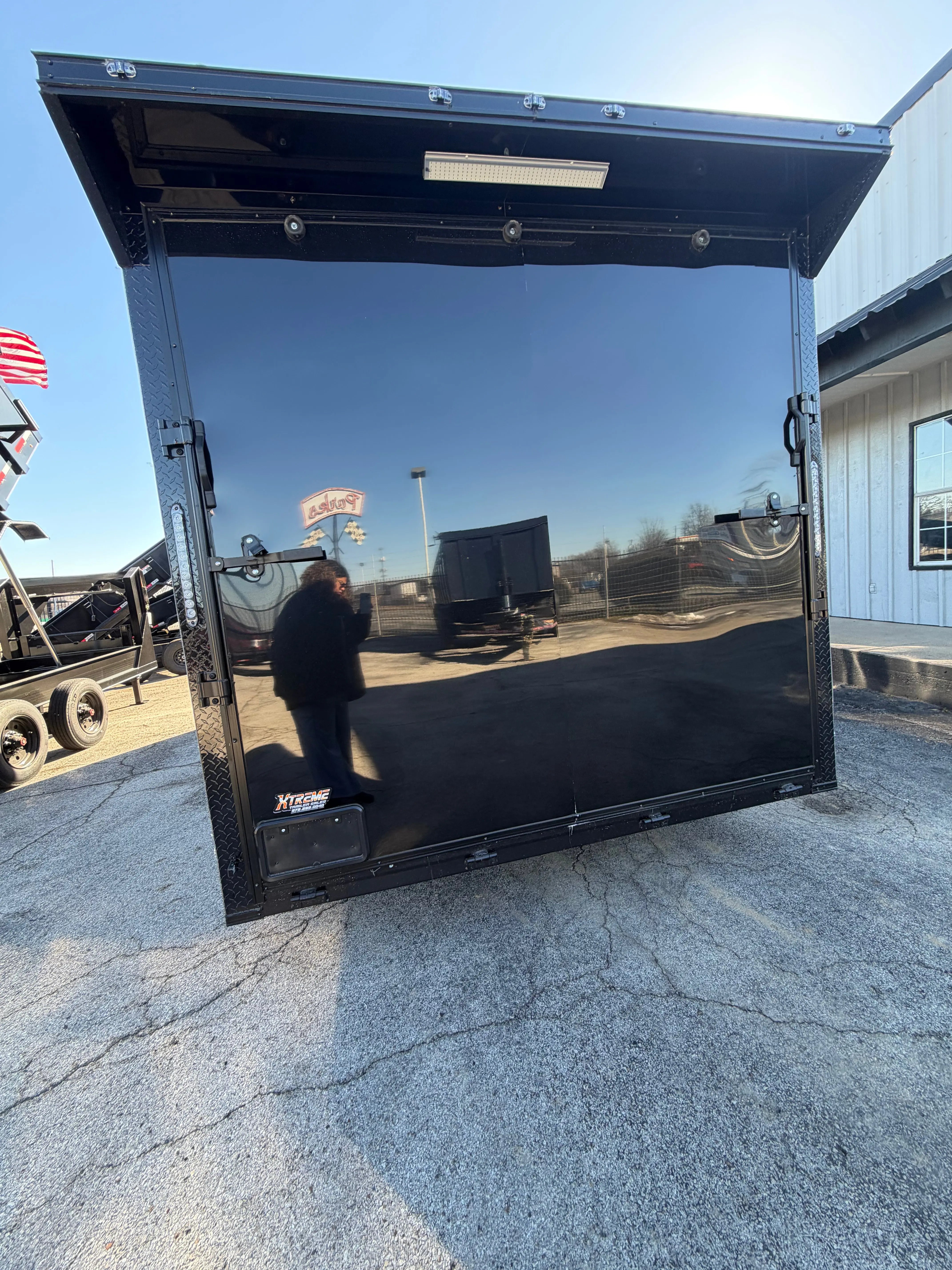 8.5X20 Black Blackout W/Wing & Aluminum Wheels Enclosed Trailer My Store