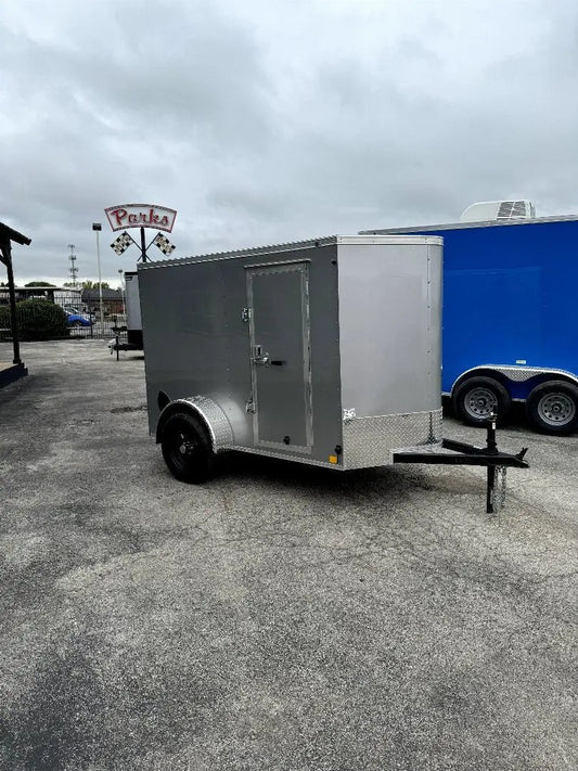 5X8 Silver W/Silver Enclosed Trailer My Store