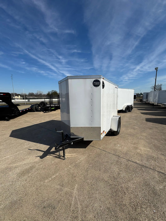 5X8 White W/ Silver Enclosed Trailer My Store