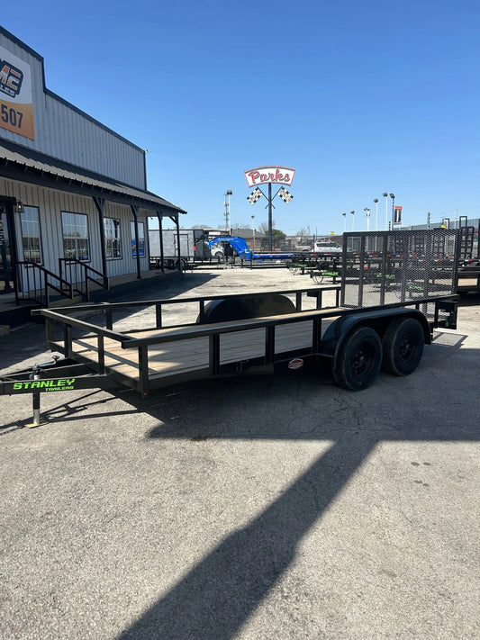 77X16 Black Open Utility TrailerW/Gate My Store