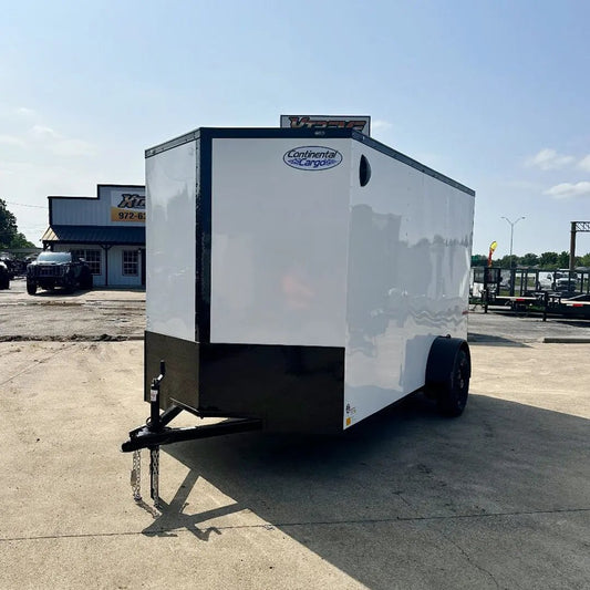6X12 SINGLE AXLE CARGO 6'6 INTERIOR HEIGHT BLACK TRIM CONTINENTAL / ENCLOSED TRAILER My Store