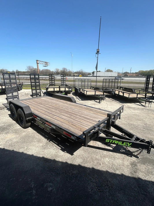 83X18 Equipment Trailer W/STAND UP RAMPS My Store