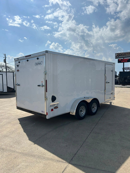 7X16 White W/Silver Tandem Axle Cargo Trailer My Store