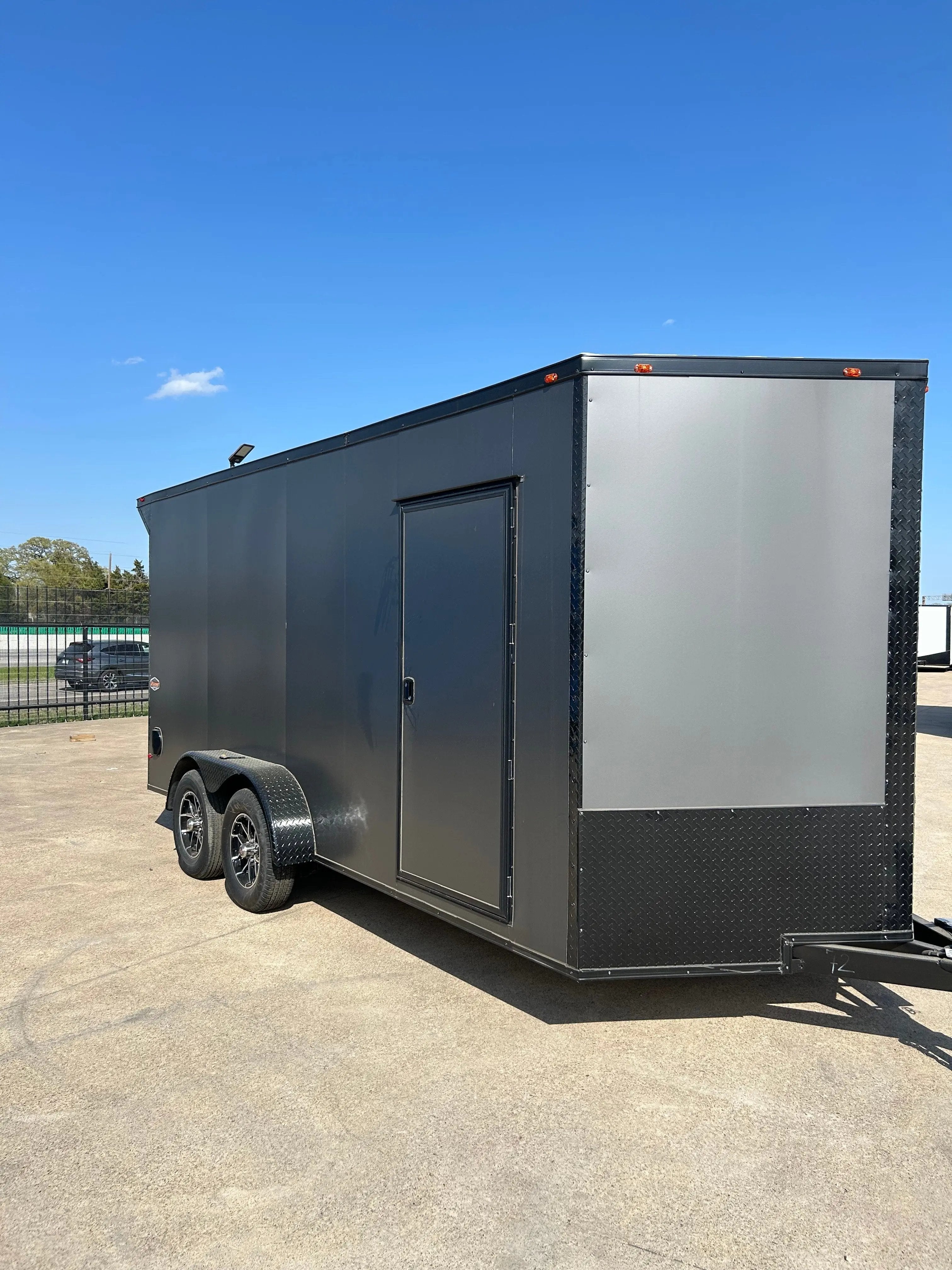 7X16 POLYCORE Charcoal Blackout W/Wing Enclosed Cargo My Store