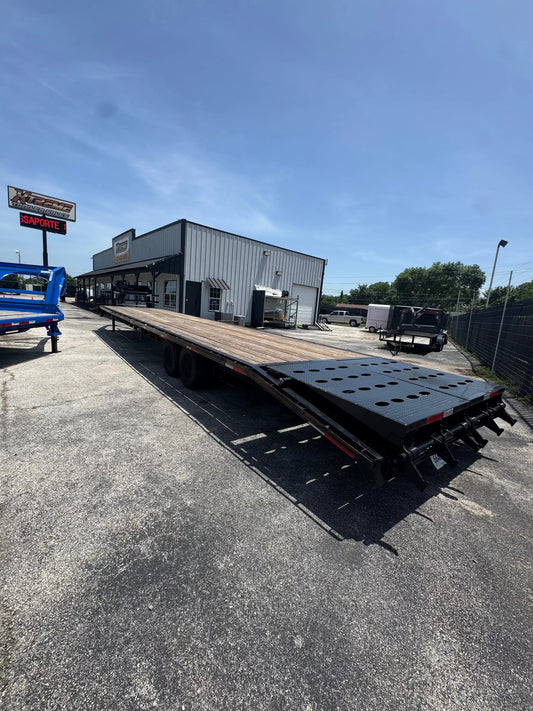USED 102X40 Gooseneck Trailer W/ MINI MEGA RAMPS My Store