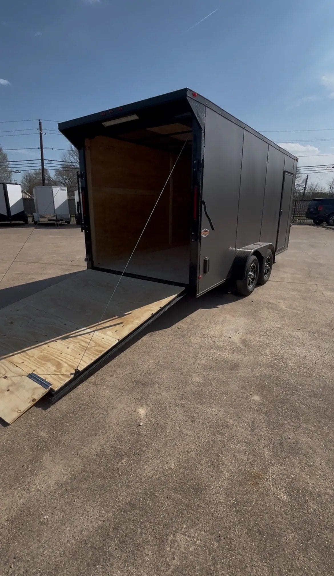 7X16 POLYCORE Charcoal Blackout W/Wing Enclosed Cargo My Store