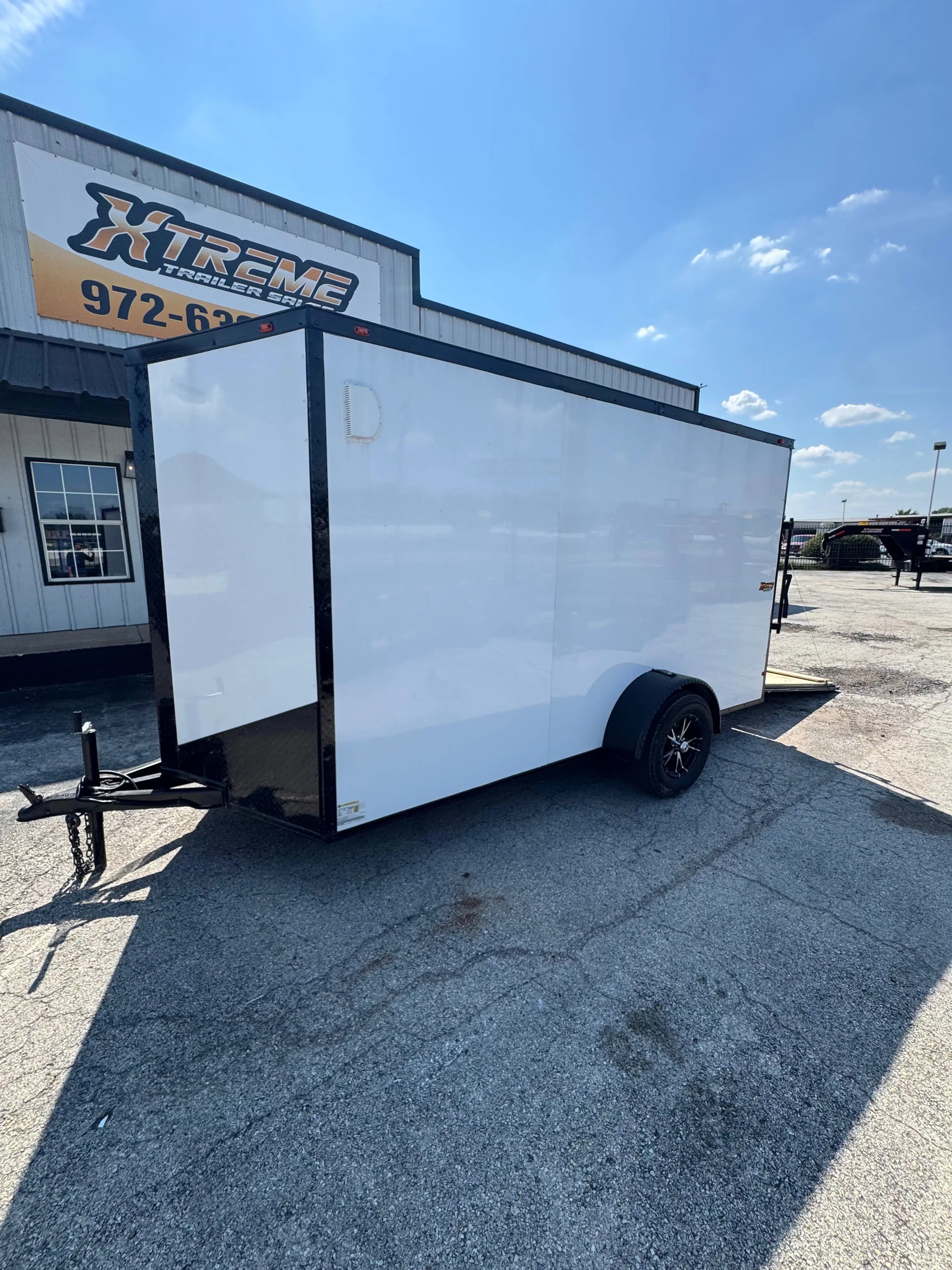 6X12 White Single Axle Enclosed Trailer My Store
