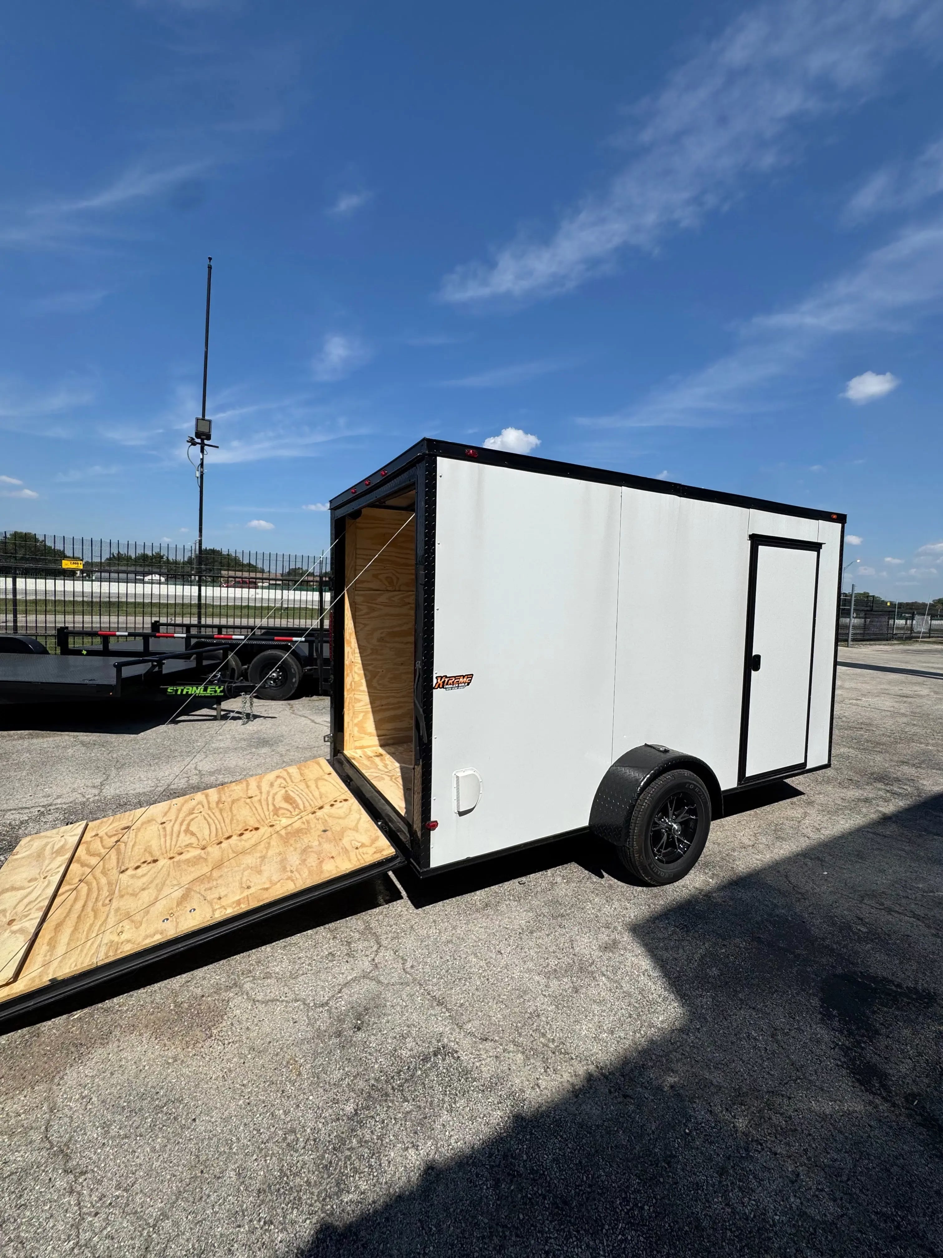 6X12 White Single Axle Enclosed Trailer My Store