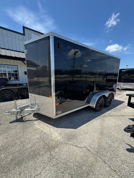 7X14  ALL Aluminum Black Enclosed Trailer My Store