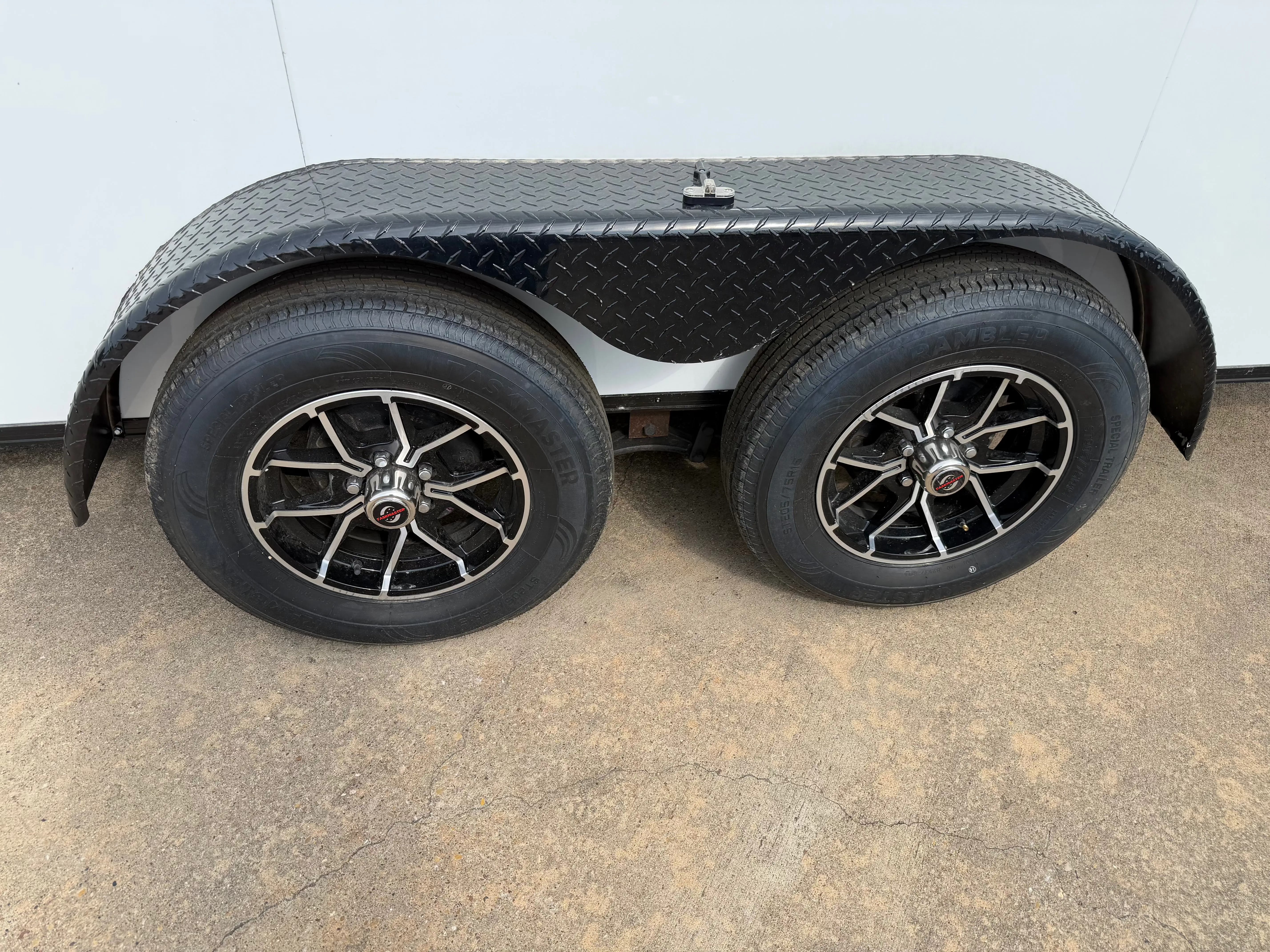 7X16 Square Nose White Blackout Enclosed Trailer My Store