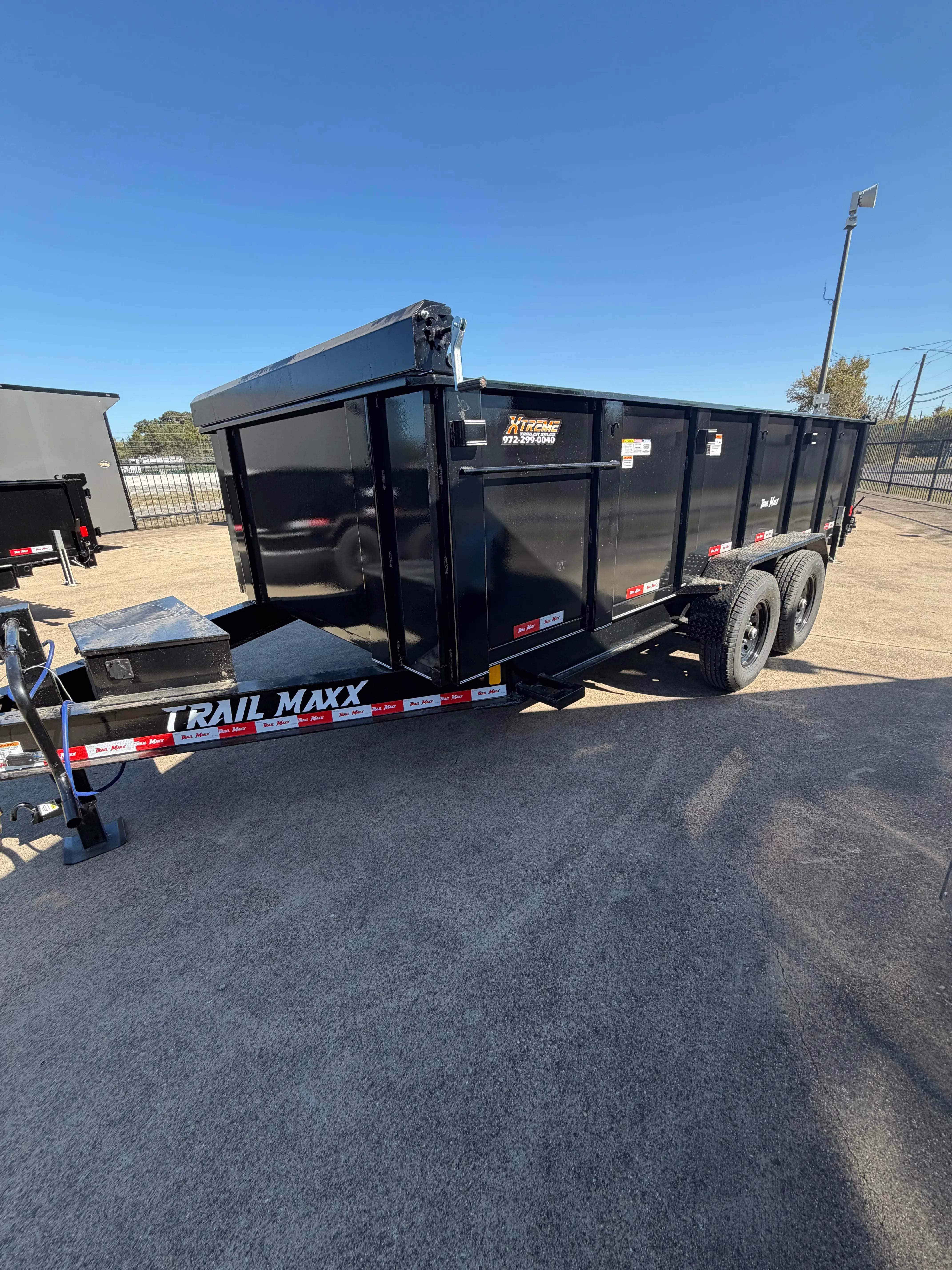 83X16 3 FT. WALLS BLACK BUMPER PULL DUMP TRAILER My Store