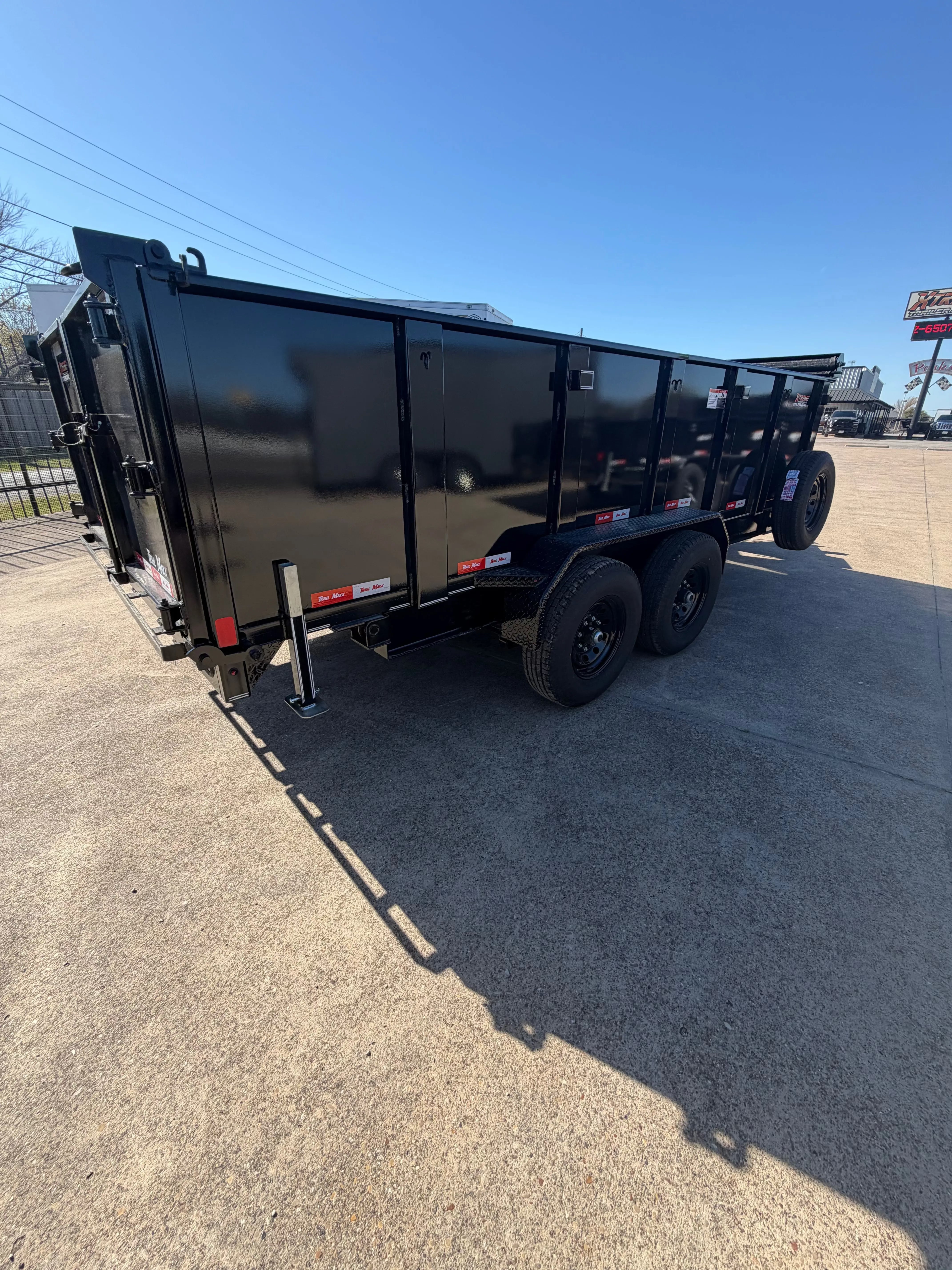 83X16 3 FT. WALLS BLACK BUMPER PULL DUMP TRAILER My Store