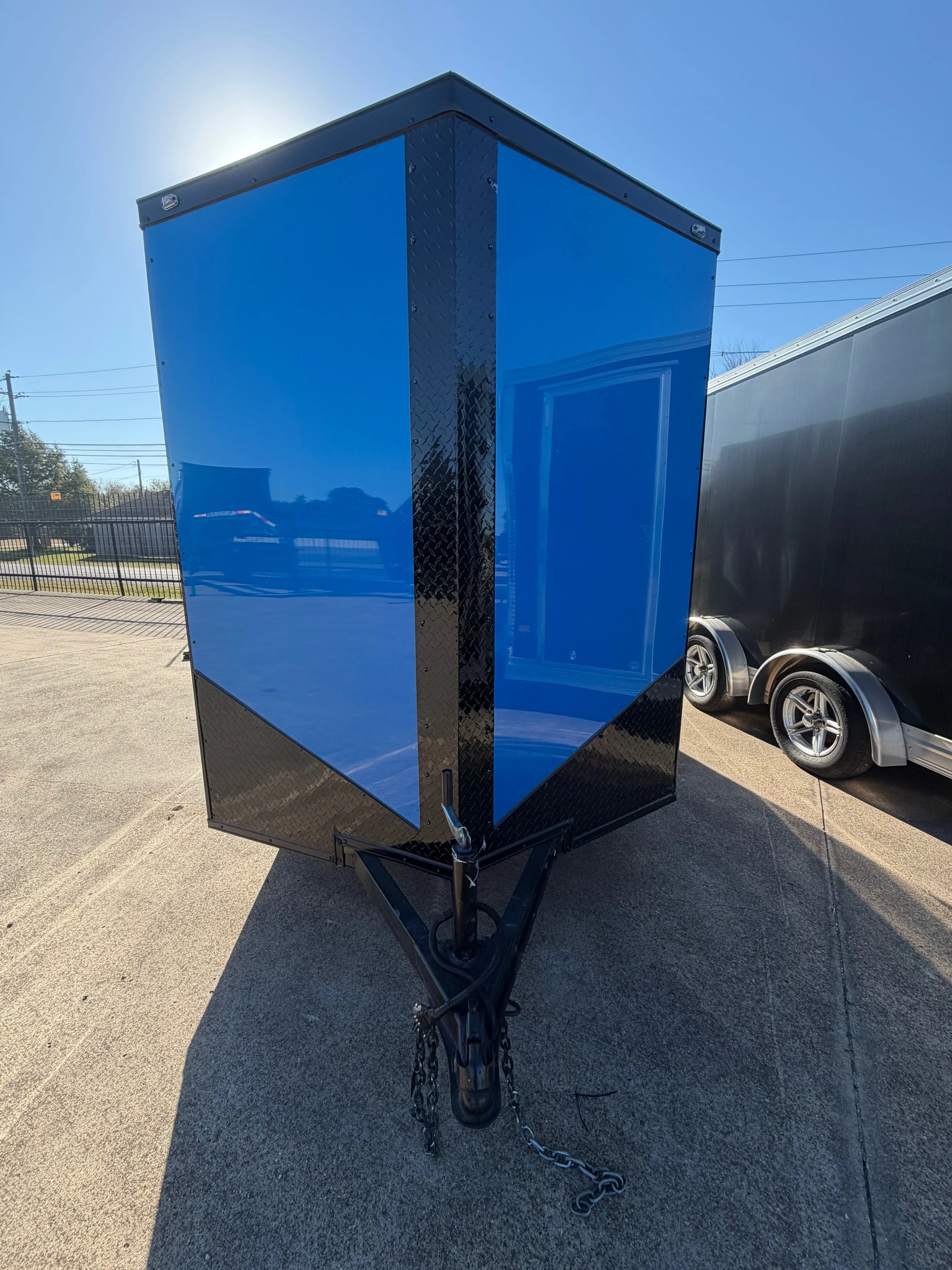5X10 Blue Single Axle Enclosed Trailer Cargo My Store