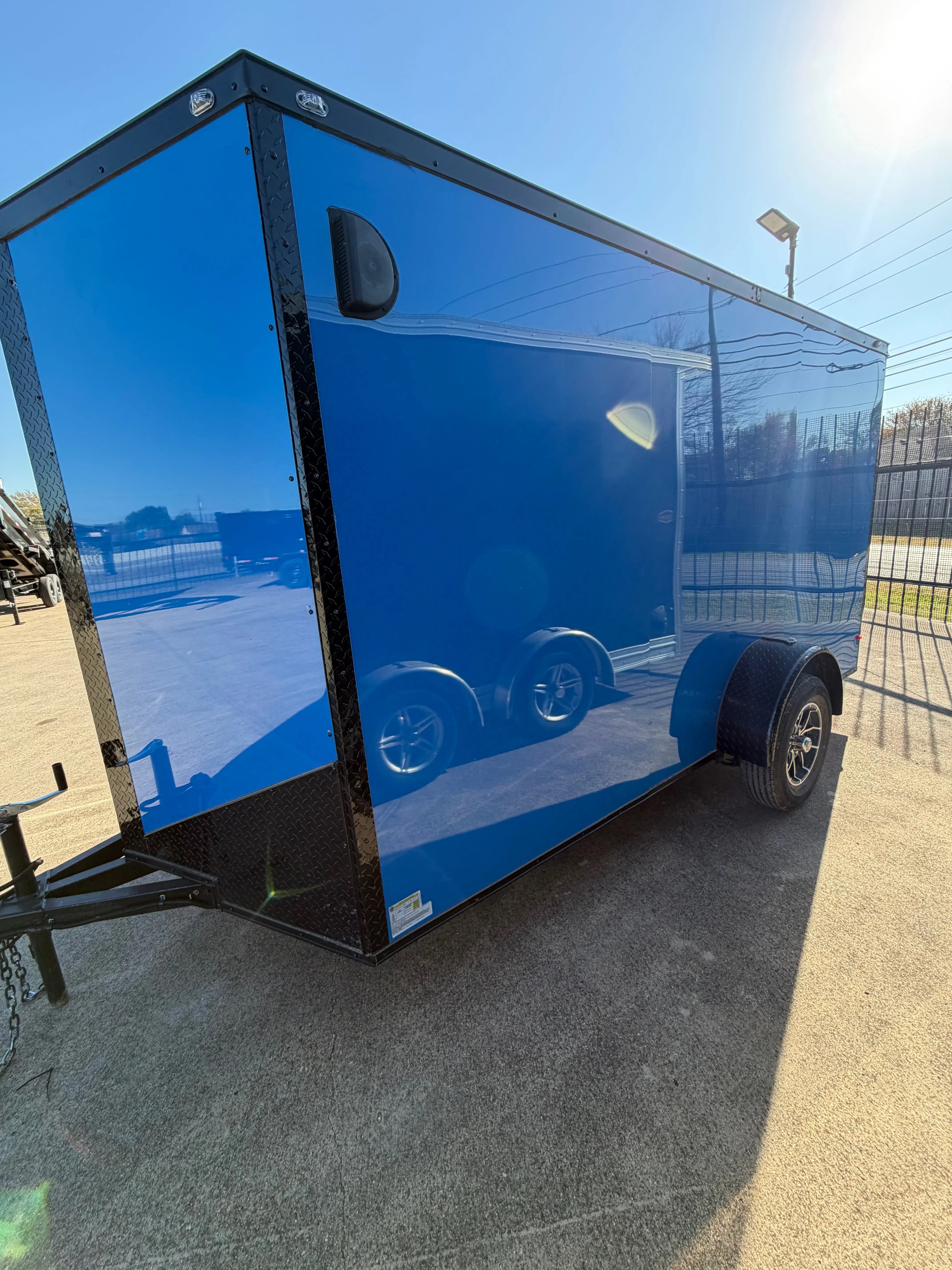 5X10 Blue Single Axle Enclosed Trailer Cargo My Store