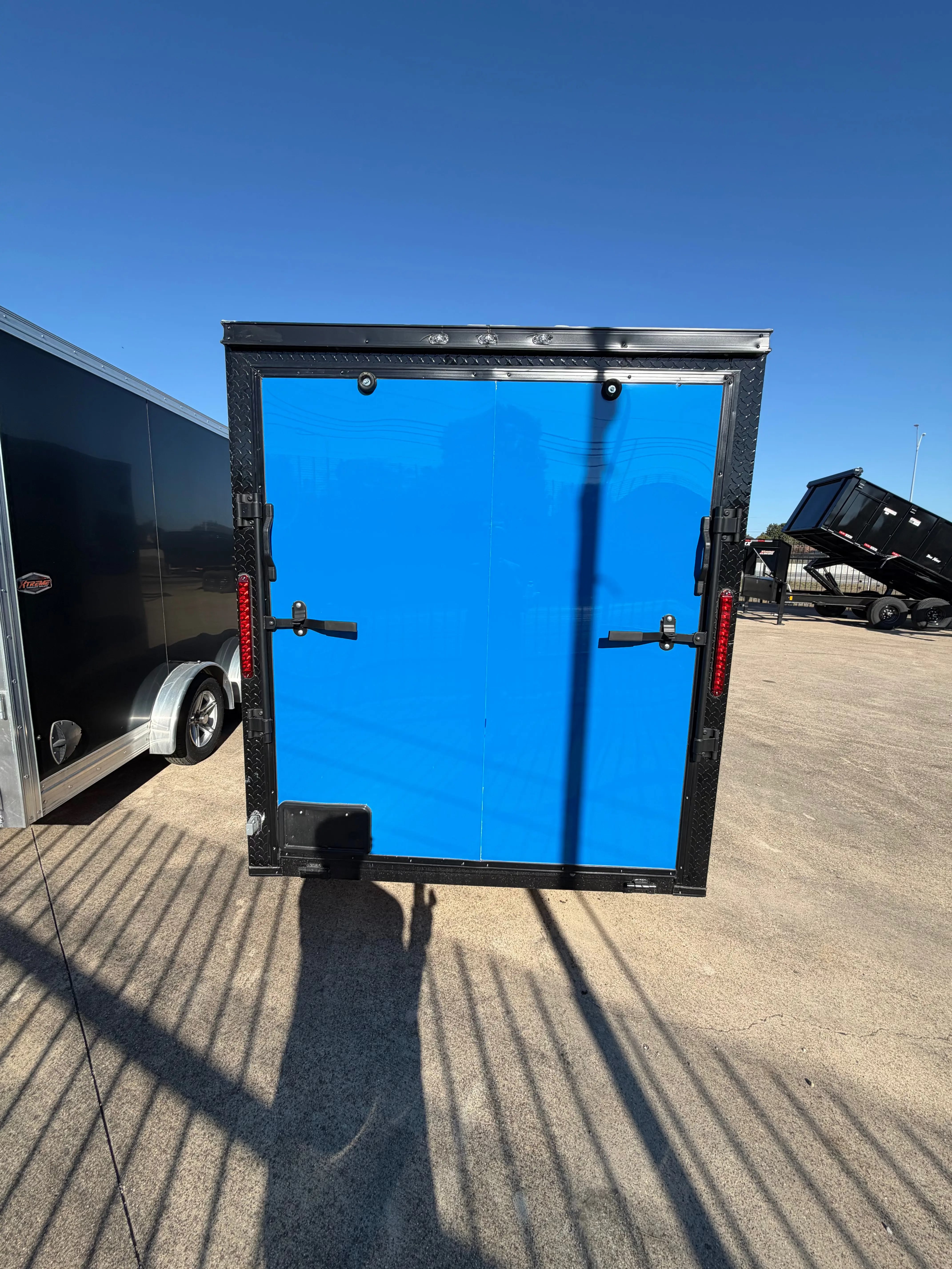 5X10 Blue Single Axle Enclosed Trailer Cargo My Store