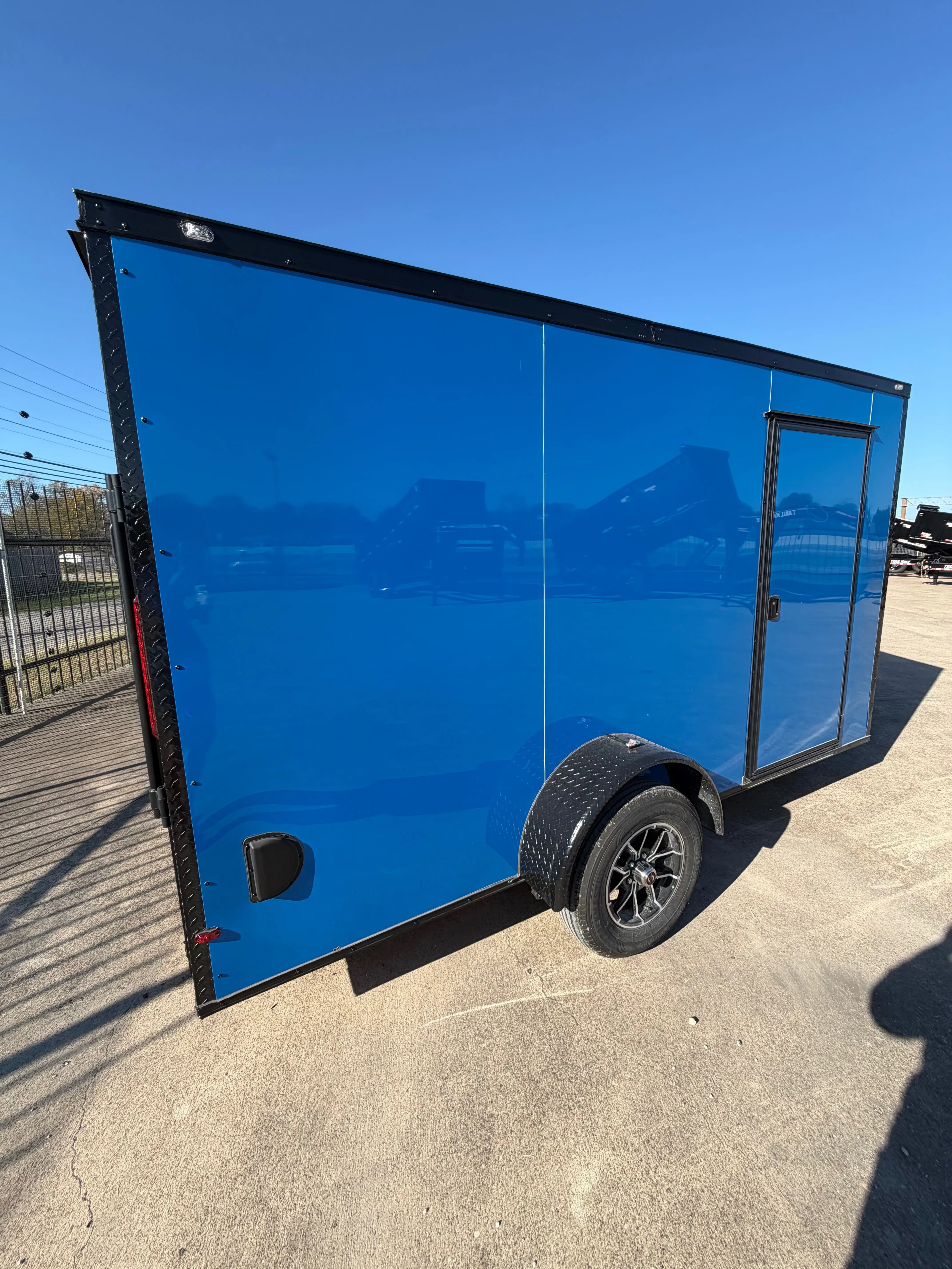 5X10 Blue Single Axle Enclosed Trailer Cargo My Store