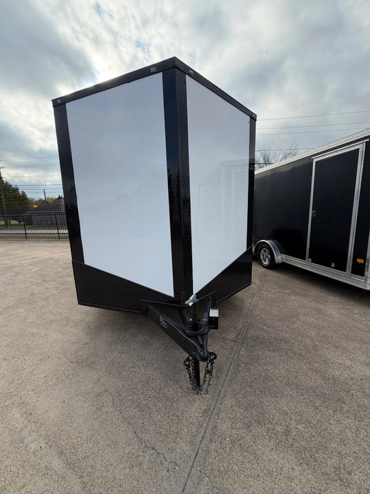 8.5X16 WHITE ENCLOSED CARGO W/WING My Store