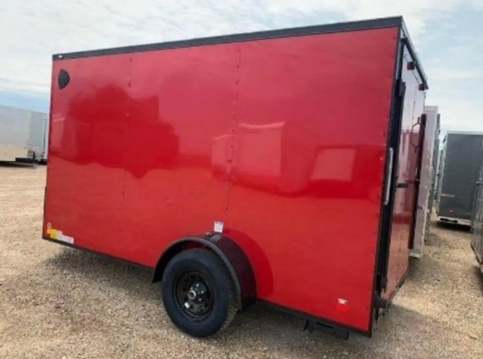 6X12 6'6 Interior Red W/Blackout Trim Enclosed Trailer My Store