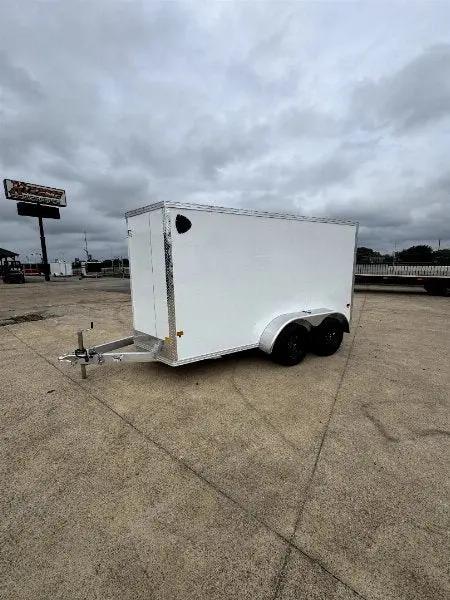 6X12 White ALL Aluminum Enclosed Trailer My Store